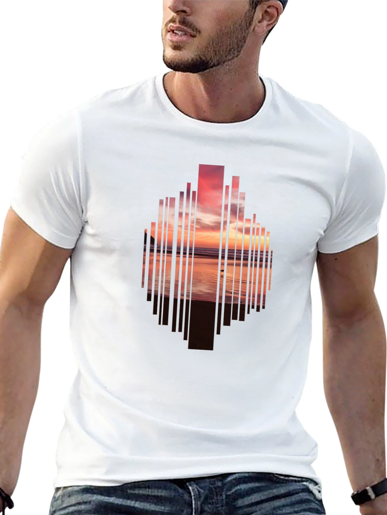 Black Sunset Cityscape Graphic Tee - Modern Style view 13