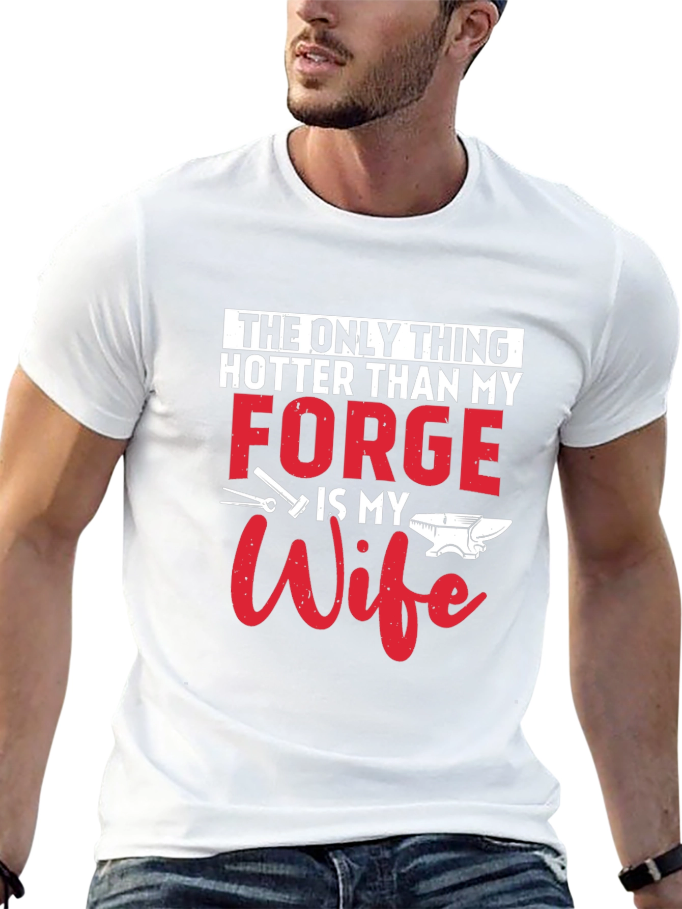 Black Hot Forge Wife Graphic Tee - Black Cotton Blend view 13