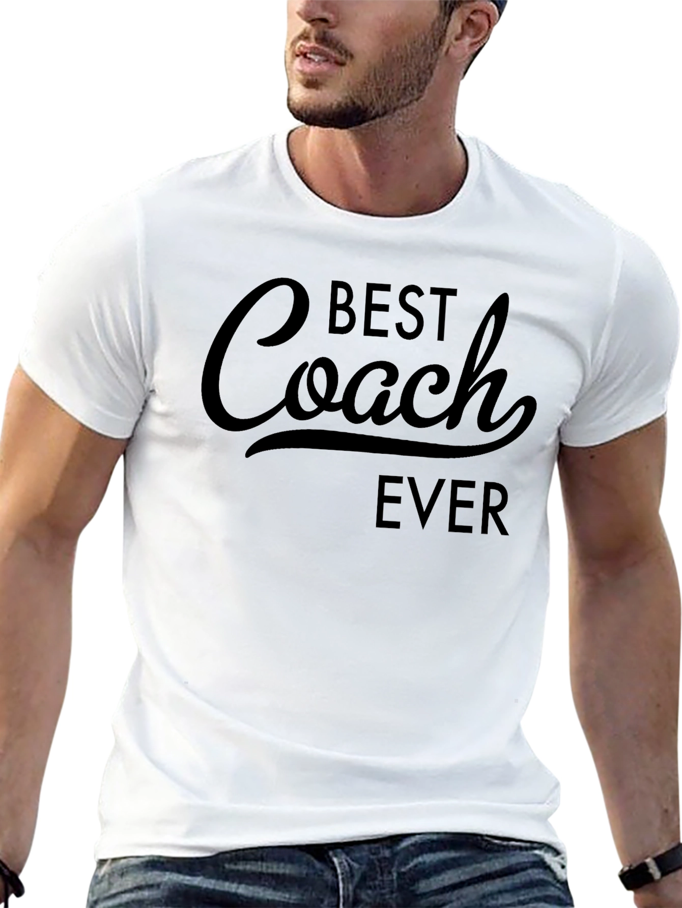 Black Best Coach Ever T-Shirt view 13