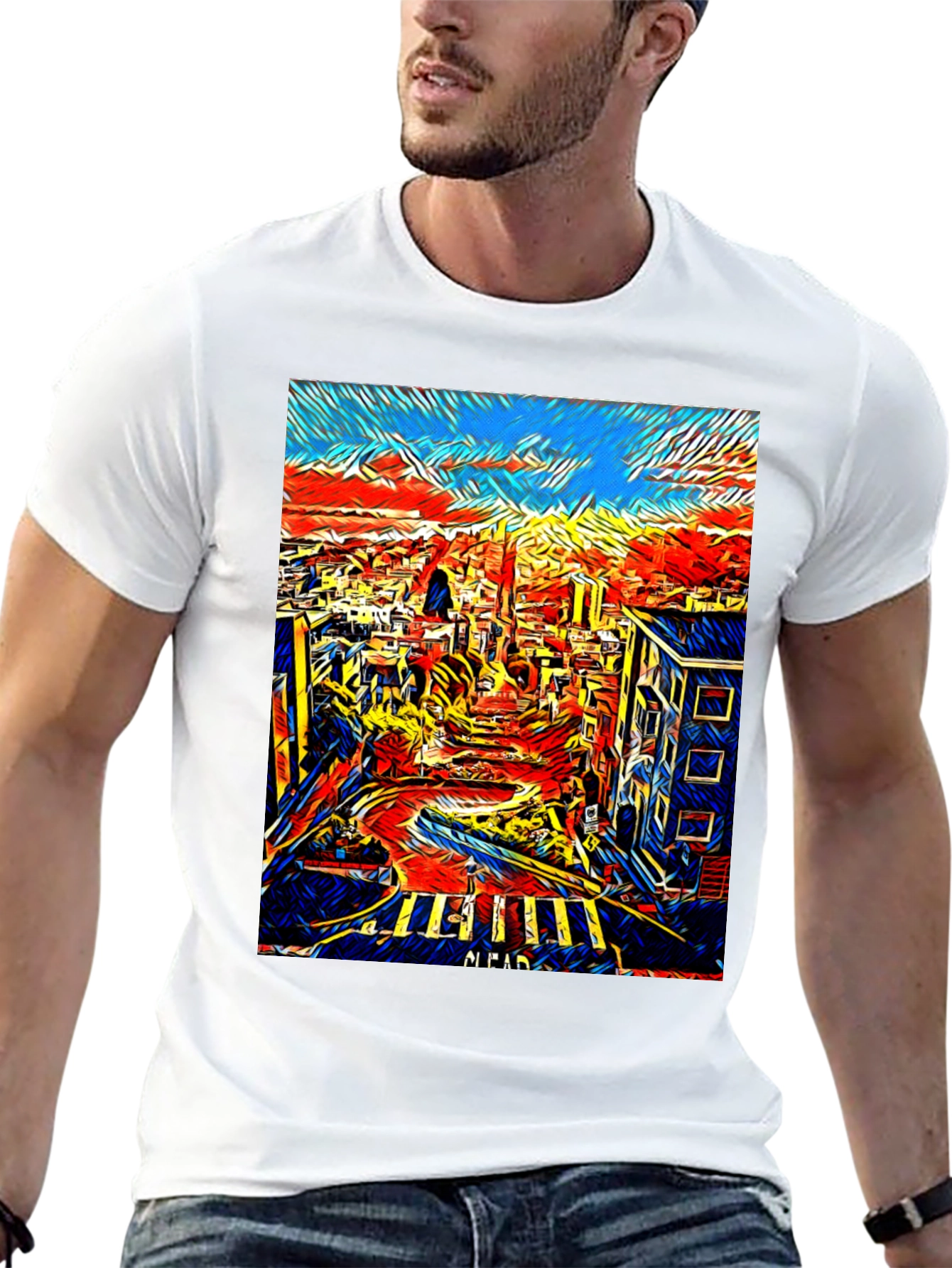 Black San Francisco Art T-Shirt - Cityscape Tee view 13