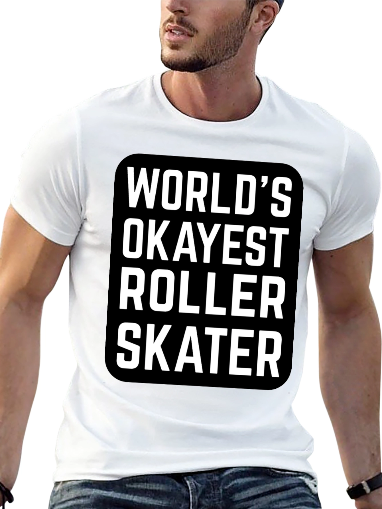 Black World's Okayest Roller Skater Graphic Tee view 13