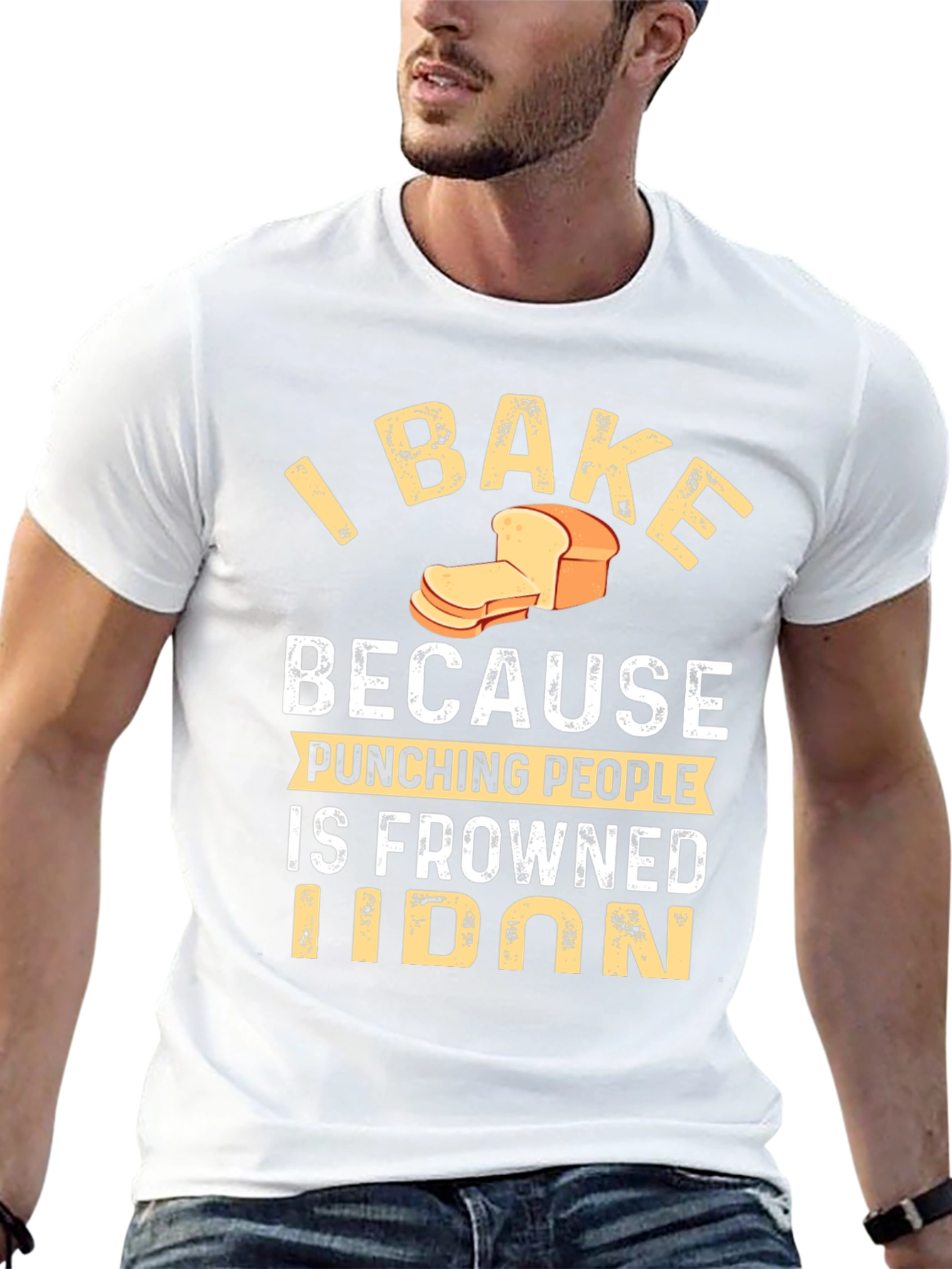 Black Funny Baking T-Shirt - I Bake Because Punching People view 13