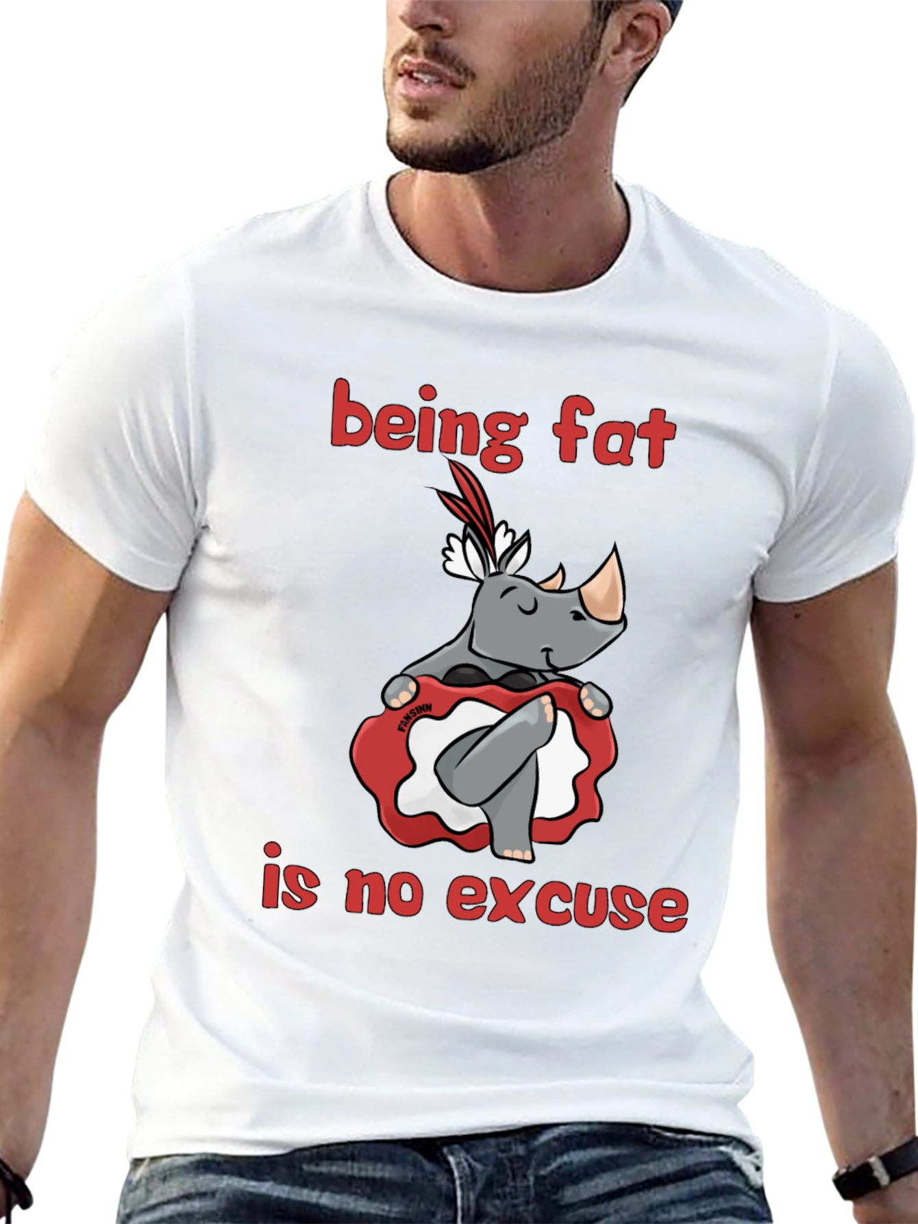 Black Being Fat is No Excuse T-Shirt view 13