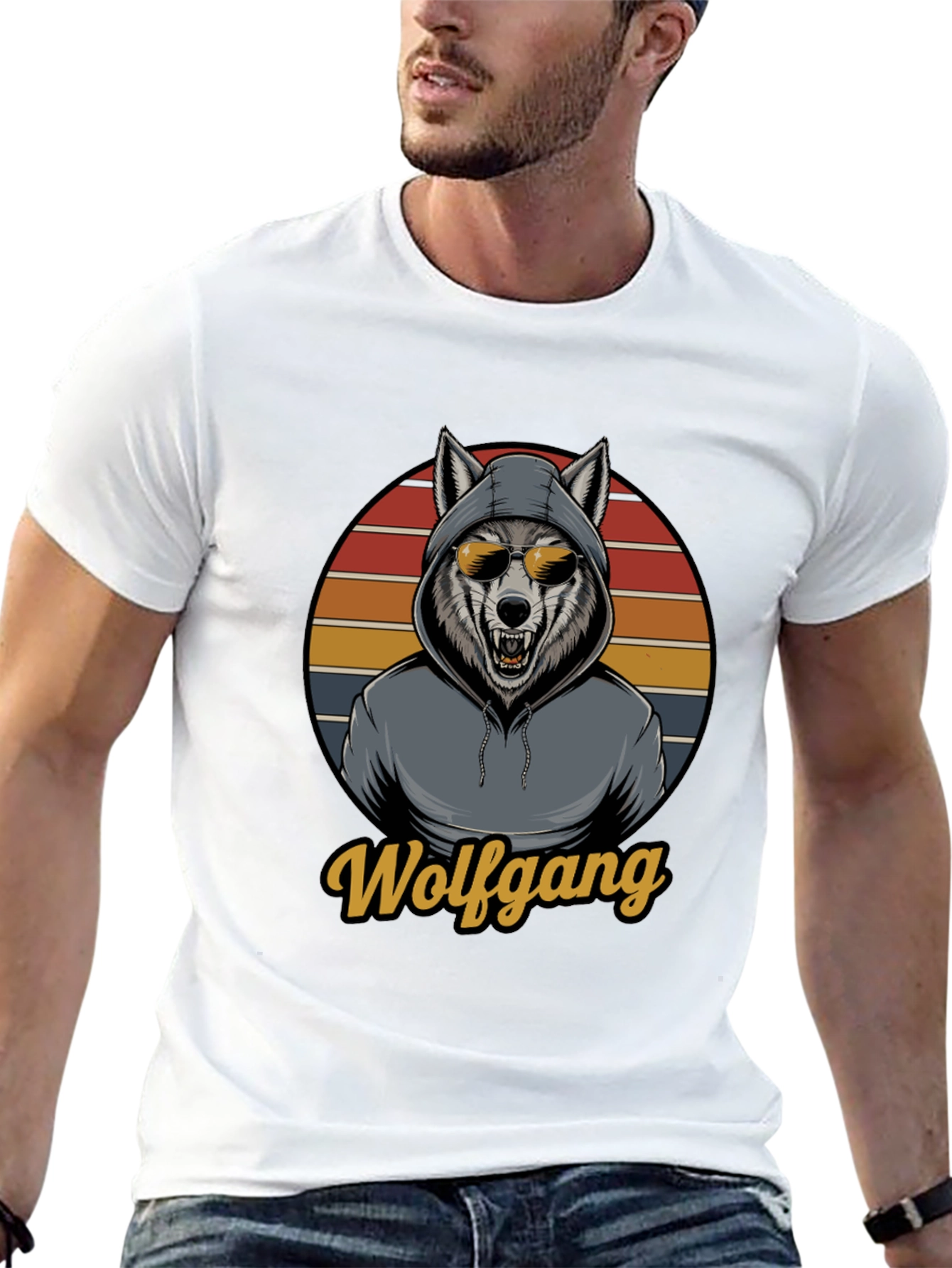Black Wolfgang Wolf Graphic T-Shirt view 13