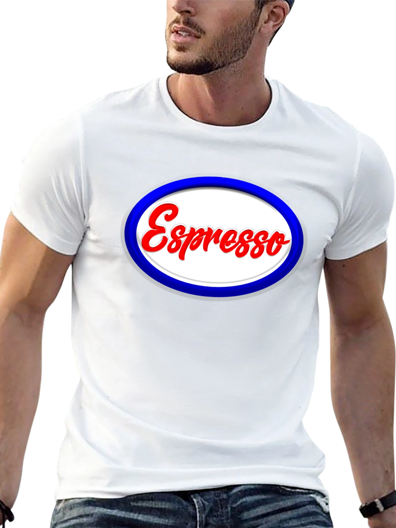 Black Espresso Oval T-Shirt - Coffee Lover Tee view 13