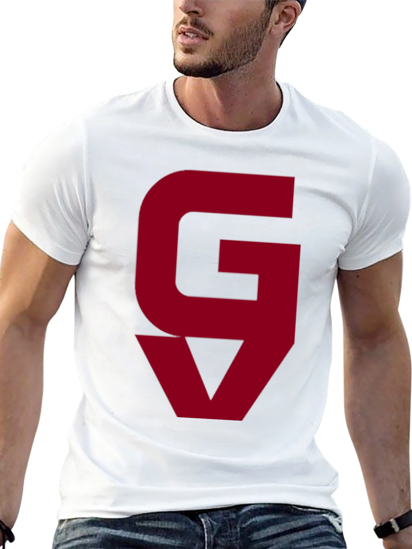 Black GV Logo Graphic Tee - Bold Statement Shirt view 13