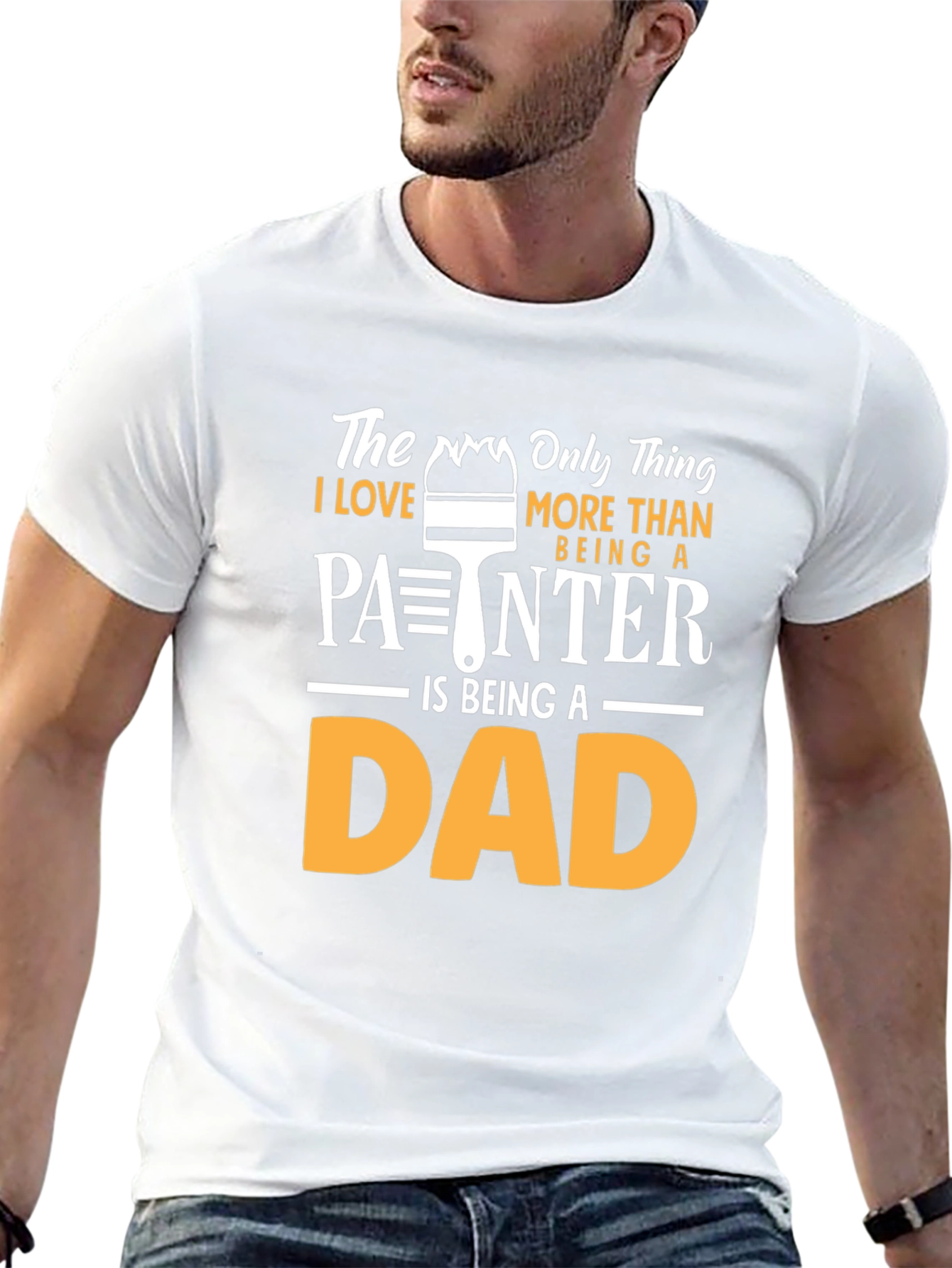 Black Painter Dad T-Shirt - Gift for Father's Day view 13