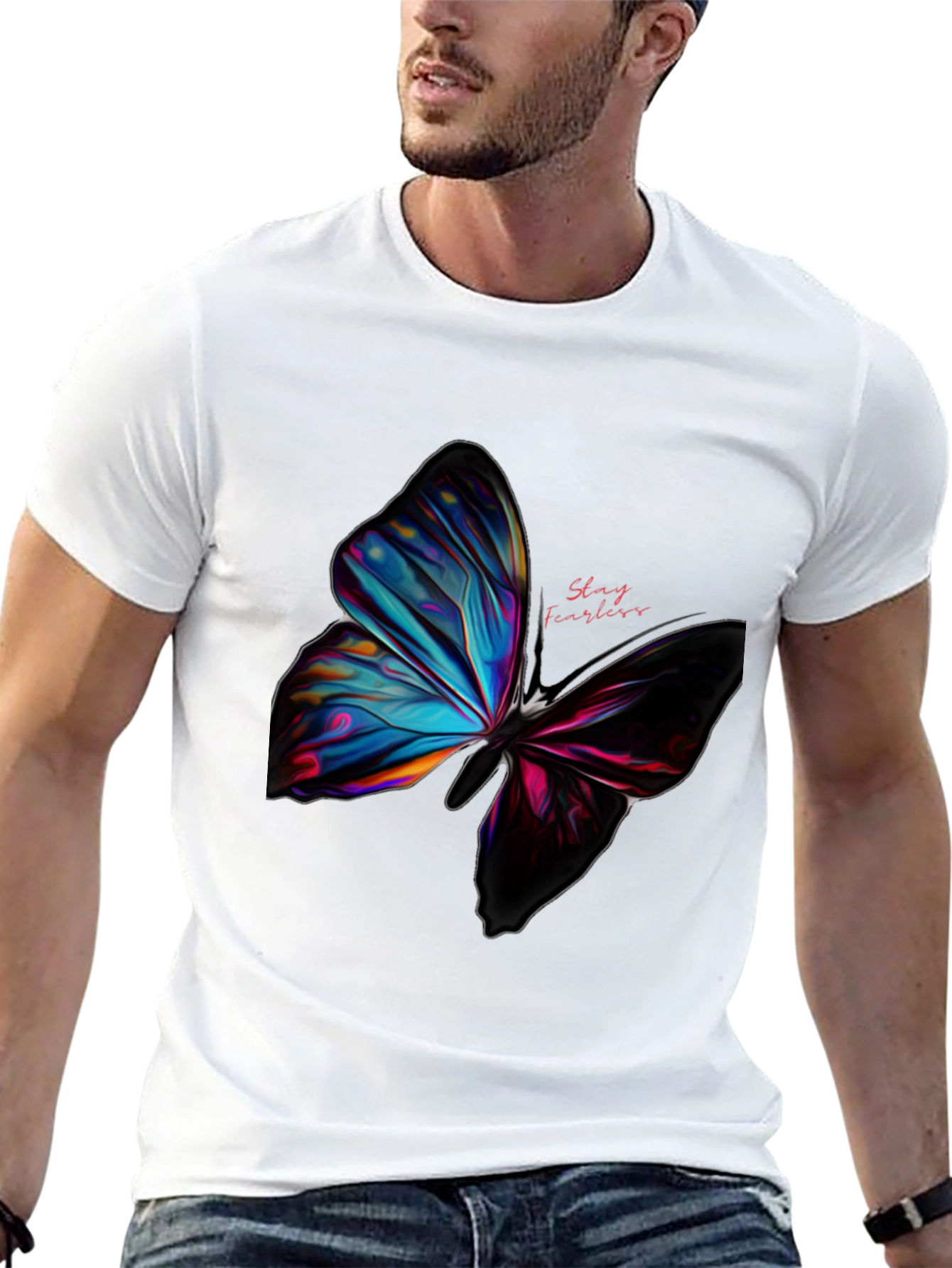 Black Butterfly Graphic Tee - Stay Fearless Design view 13