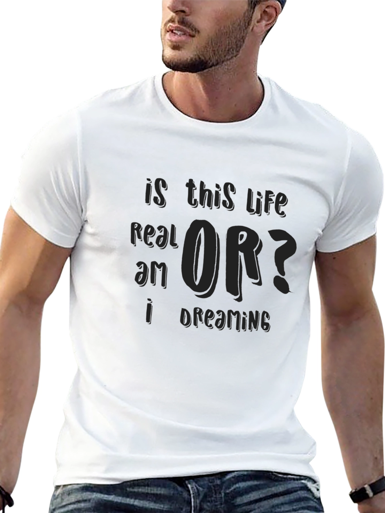 Black Is This Life Real? Graphic Print Tee view 13