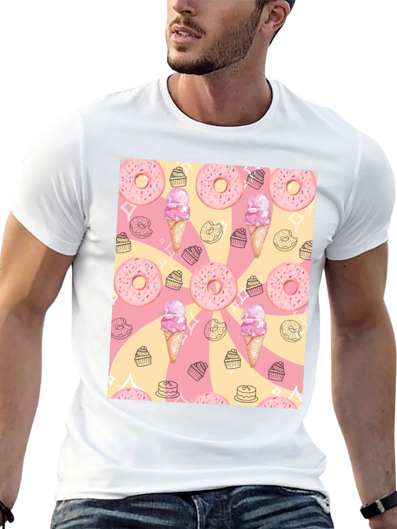 Sweet Treats T-Shirt - Donut & Ice Cream Design - 13