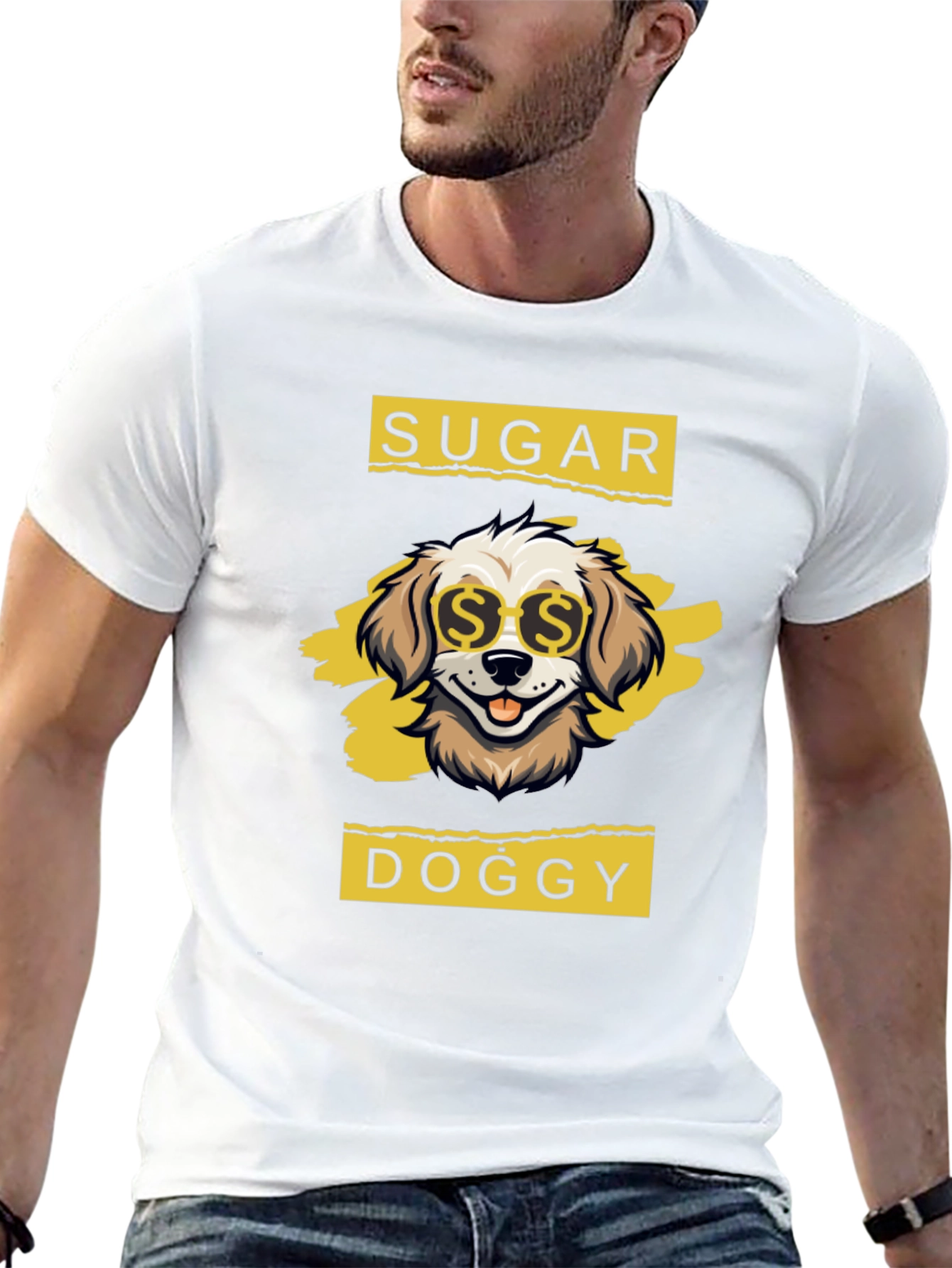Black Sugar Doggy T-Shirt - Cool Canine Design view 13