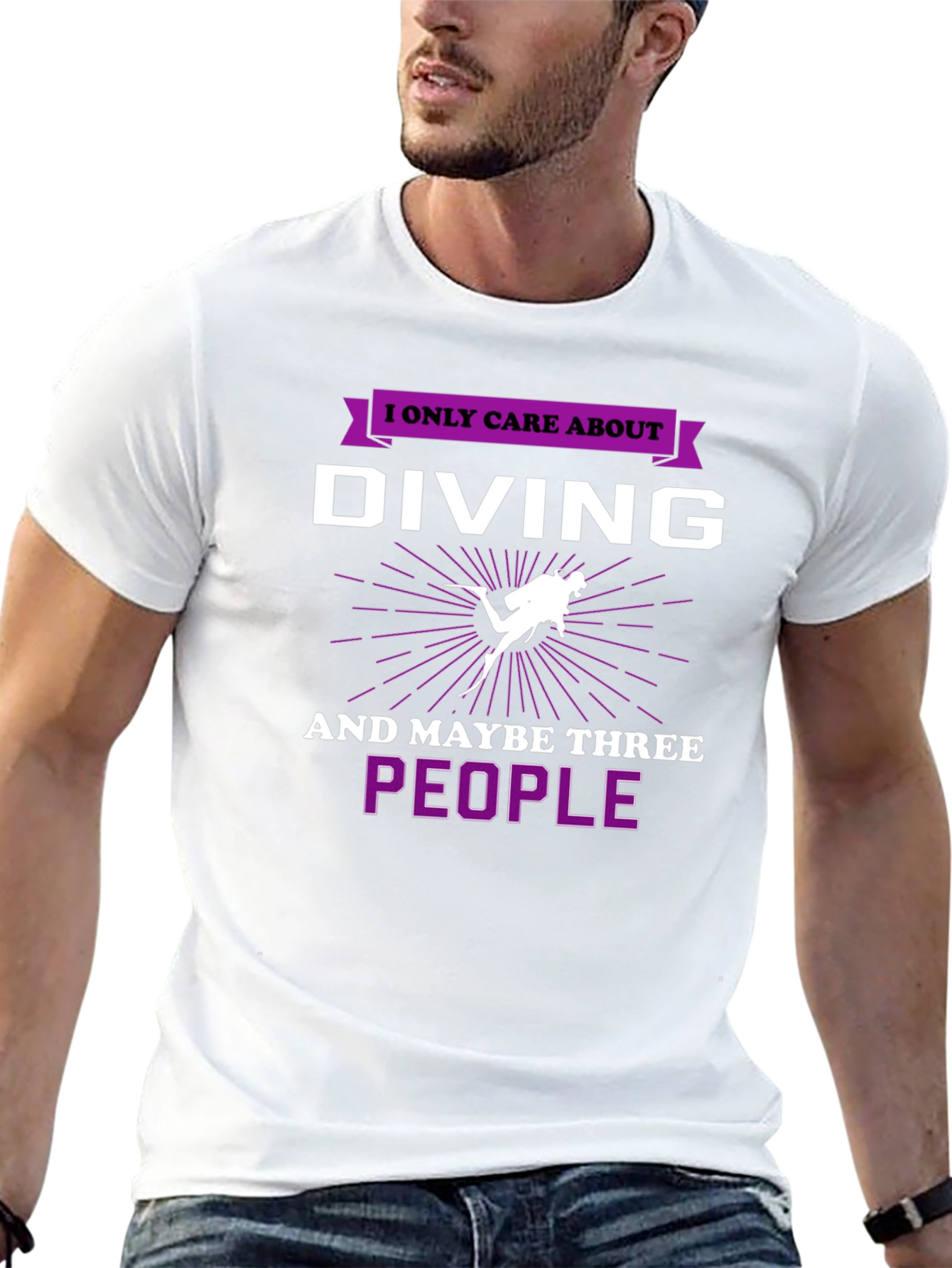 Diving Lover Graphic Tee - I Only Care About Diving - 13