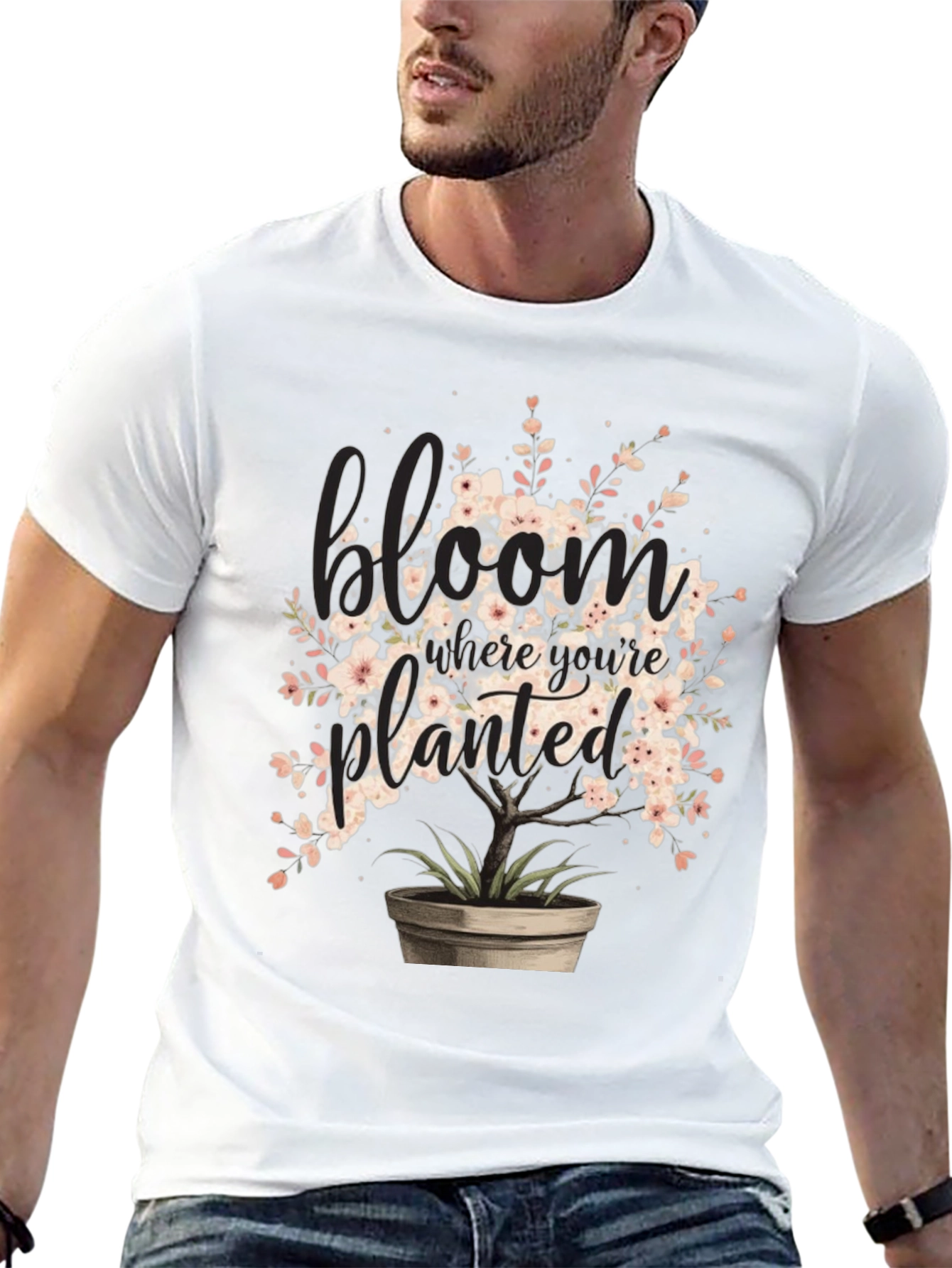 Black Bloom Where You're Planted Graphic Tee view 13