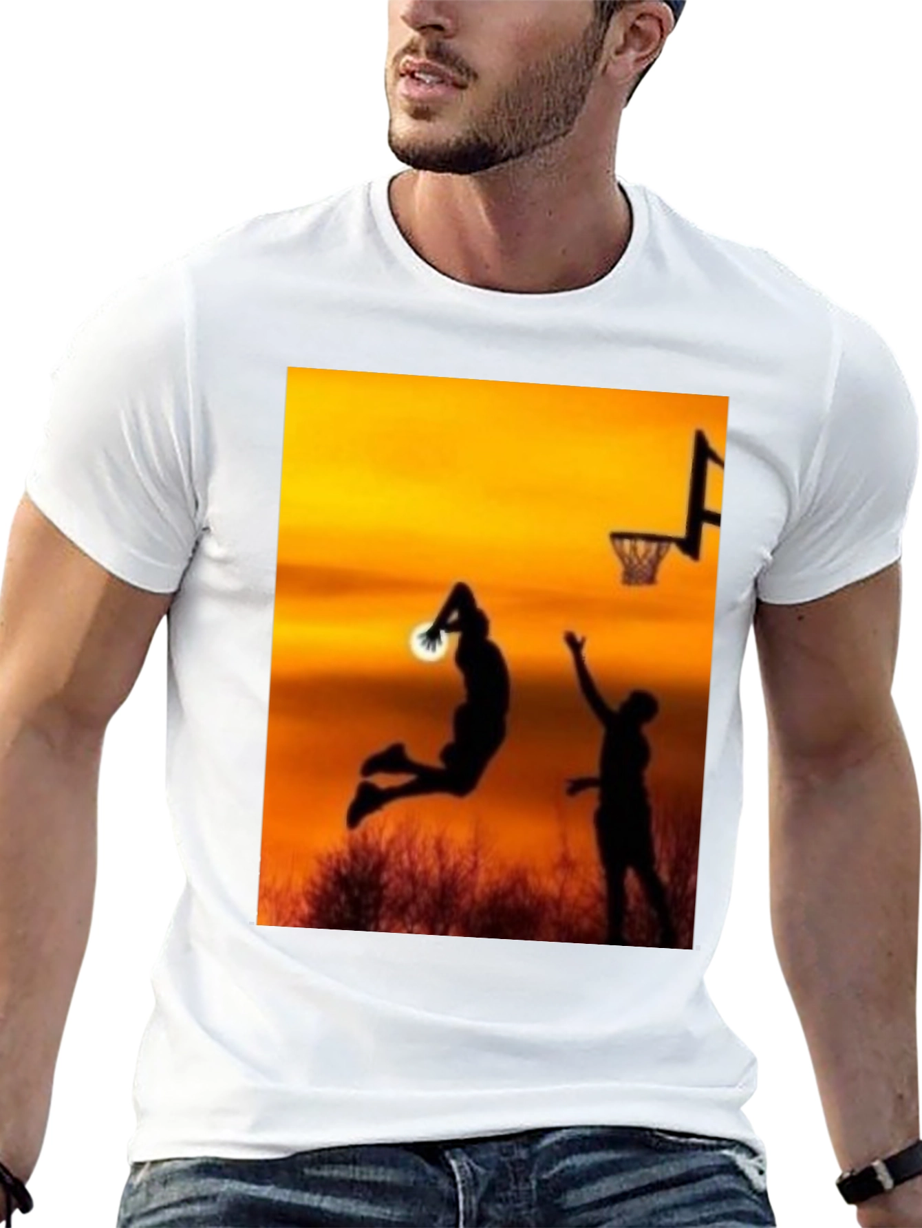Sunset Basketball Graphic T-Shirt - 13