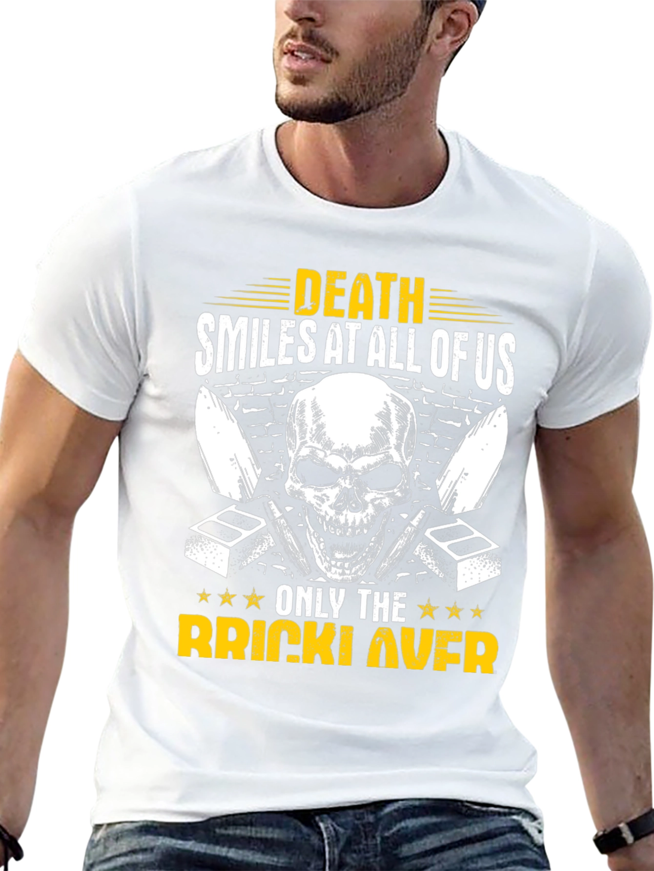 Black Death Smiles Brick Layer T-Shirt view 13
