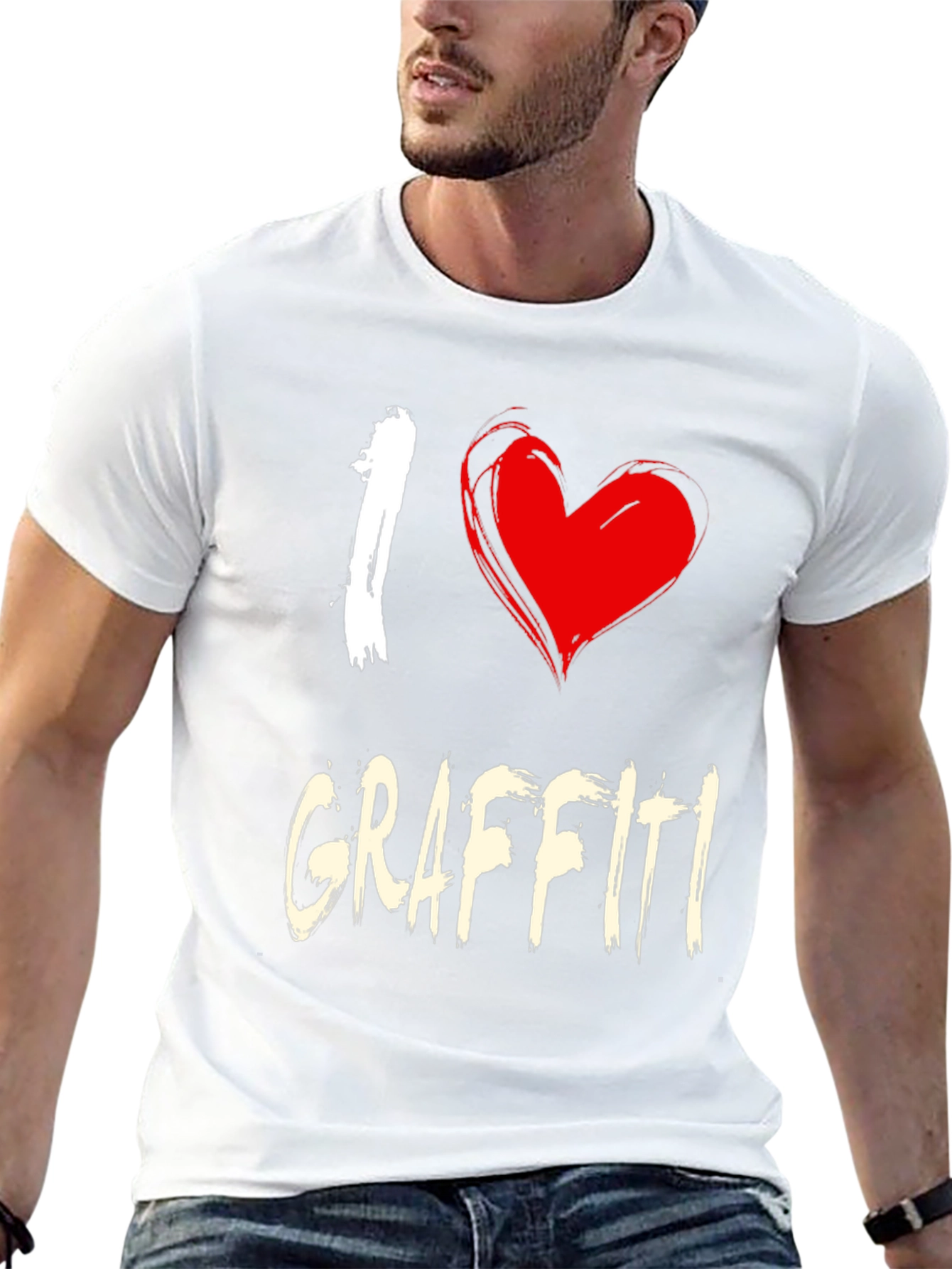 Black I Love Graffiti Black T-Shirt view 13