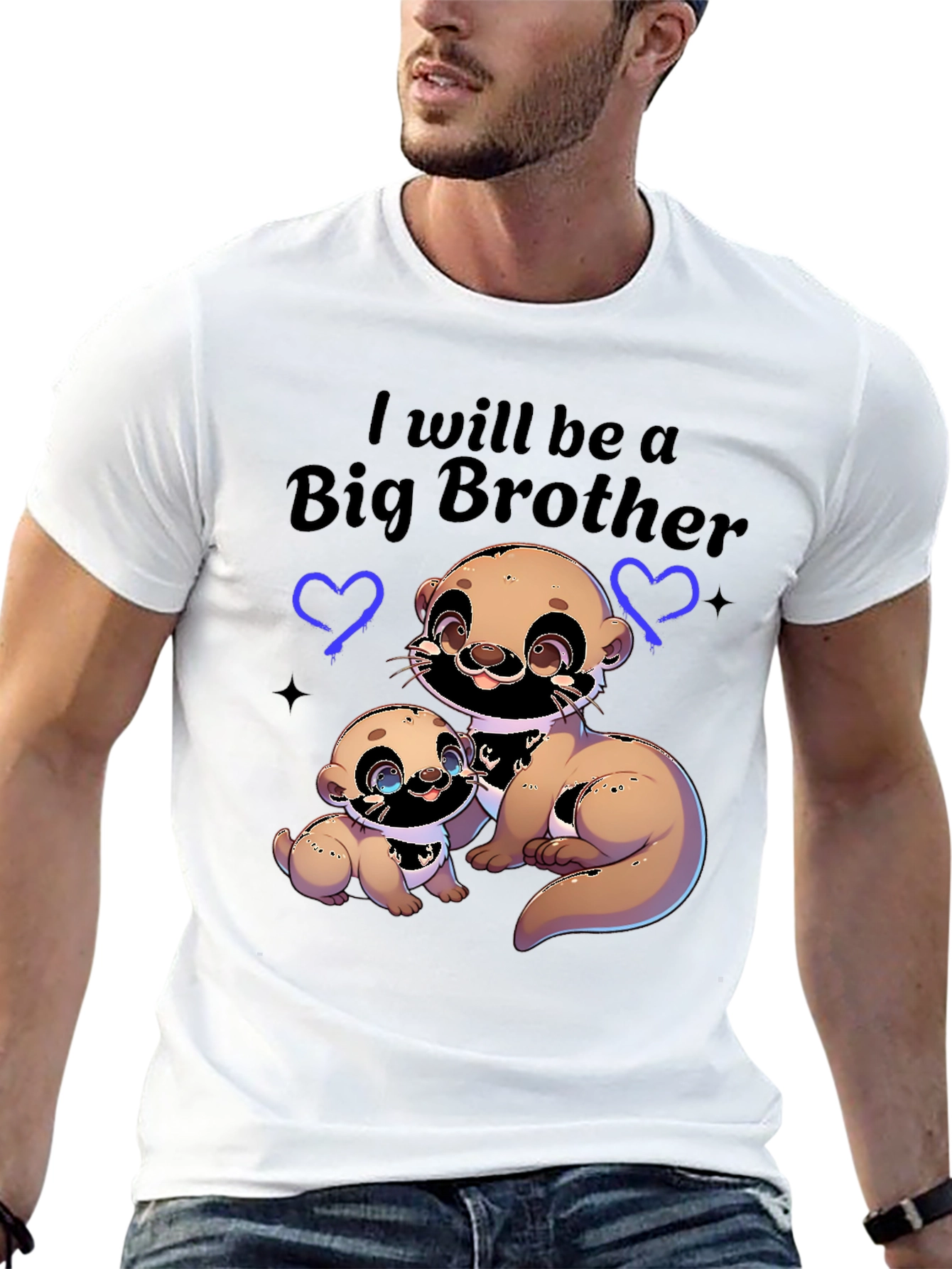 Black Big Brother Otter Graphic Tee view 13