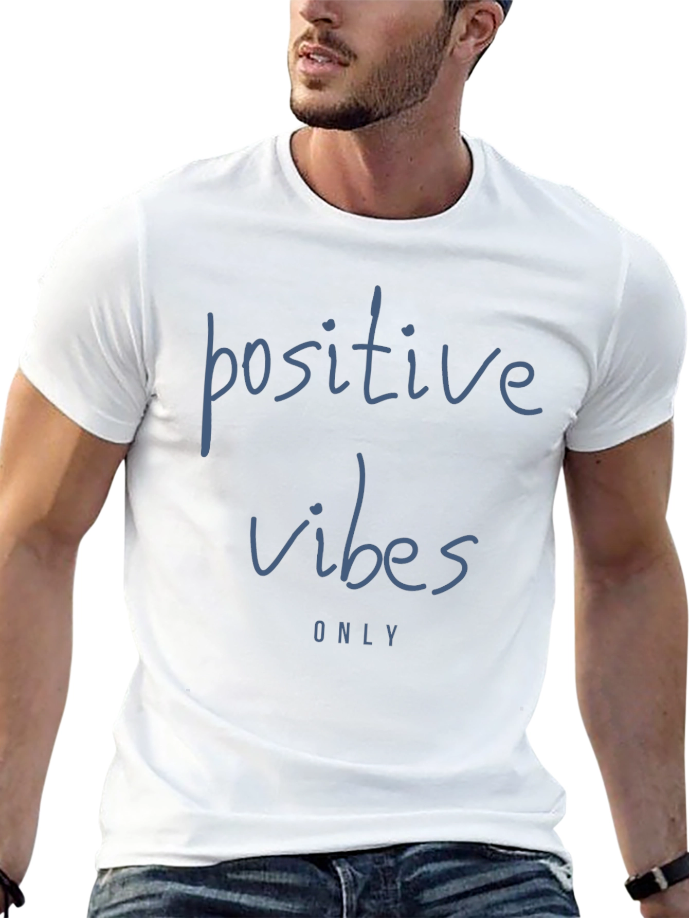 Black Positive Vibes Only T-Shirt - Stylish Graphic Tee view 13