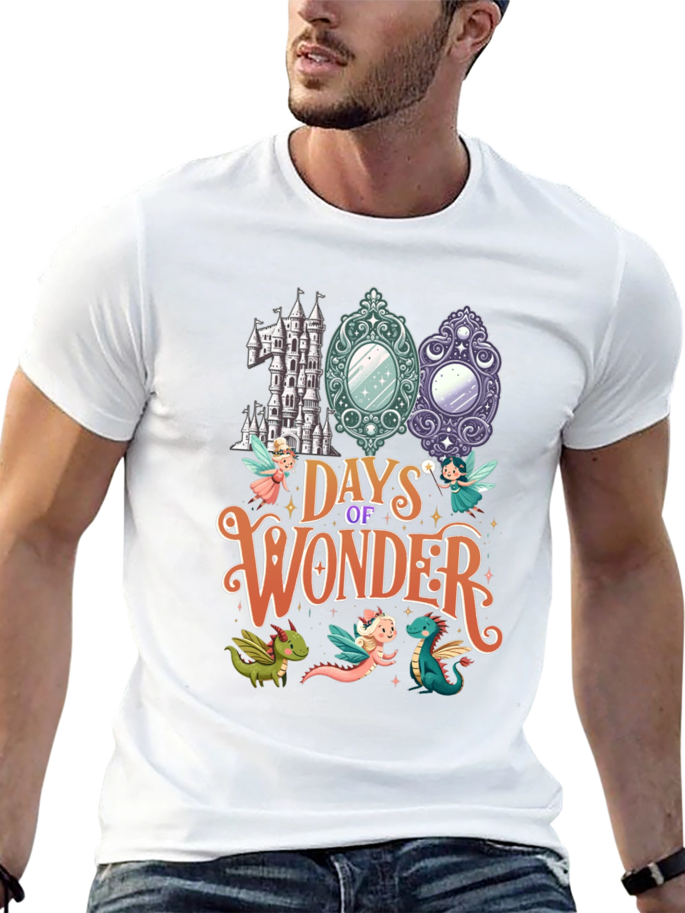 Black 100 Days of Wonder Black T-Shirt view 13