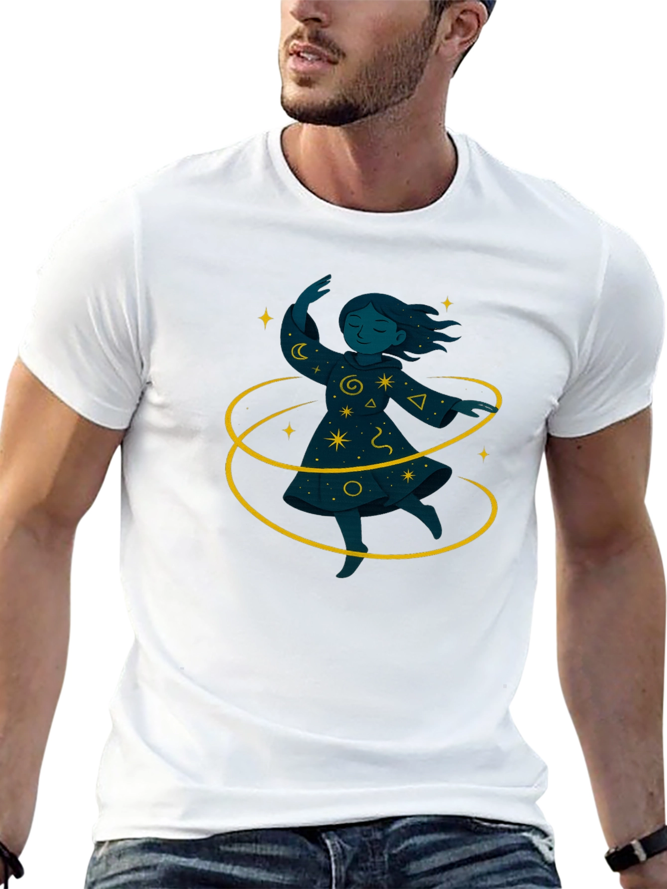 Black Magical Girl Graphic Black T-Shirt view 13