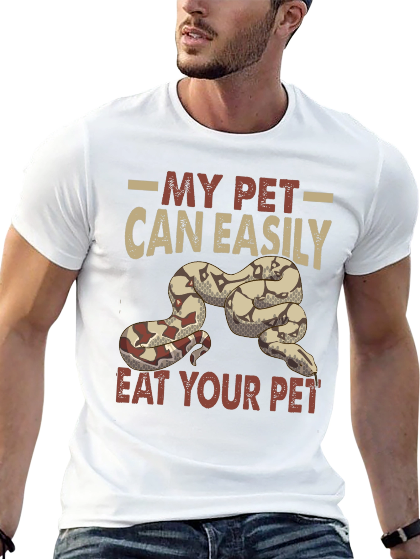 Black My Pet Can Easily Eat Your Pet T-Shirt view 13
