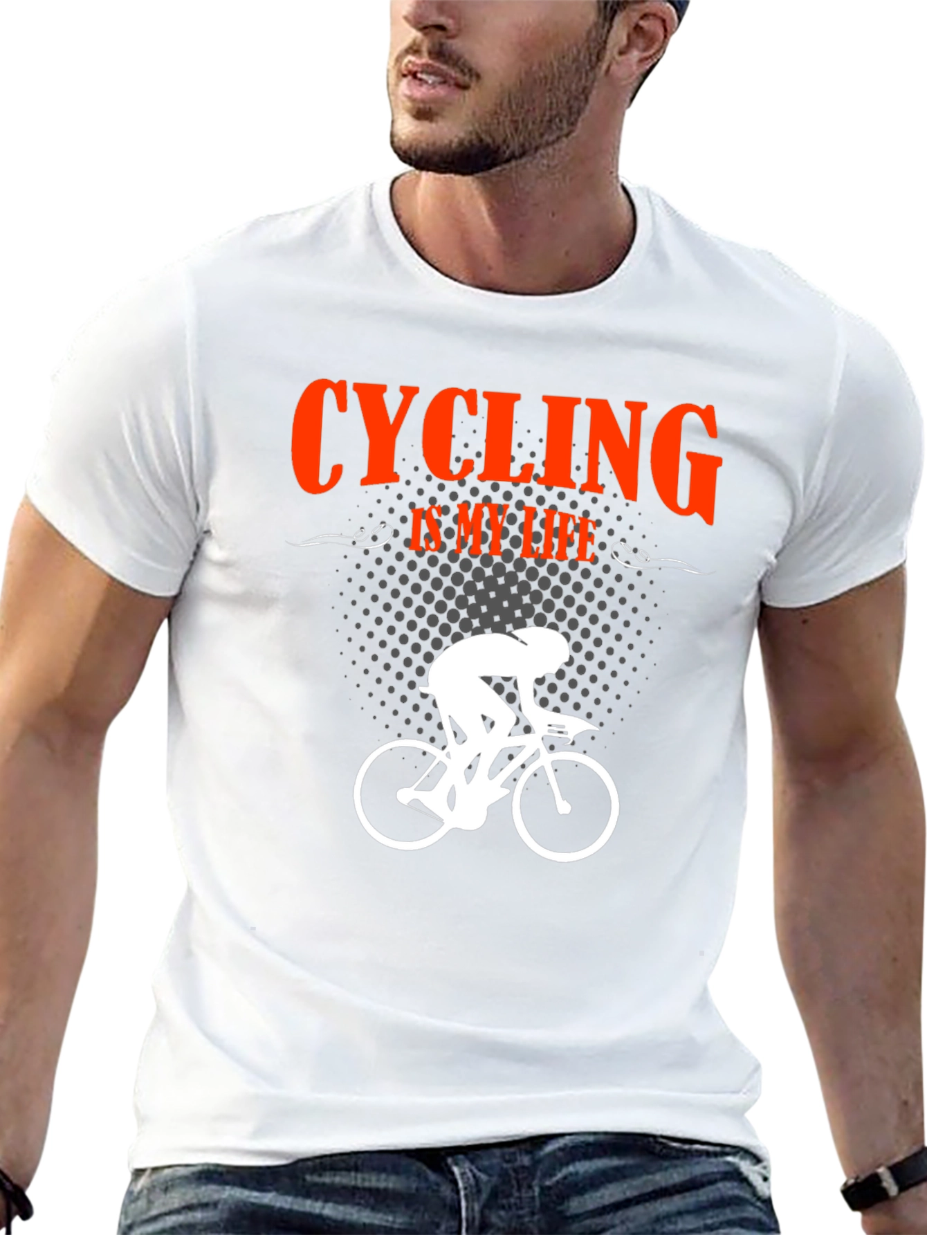 Black Cycling Is My Life Black T-Shirt view 13