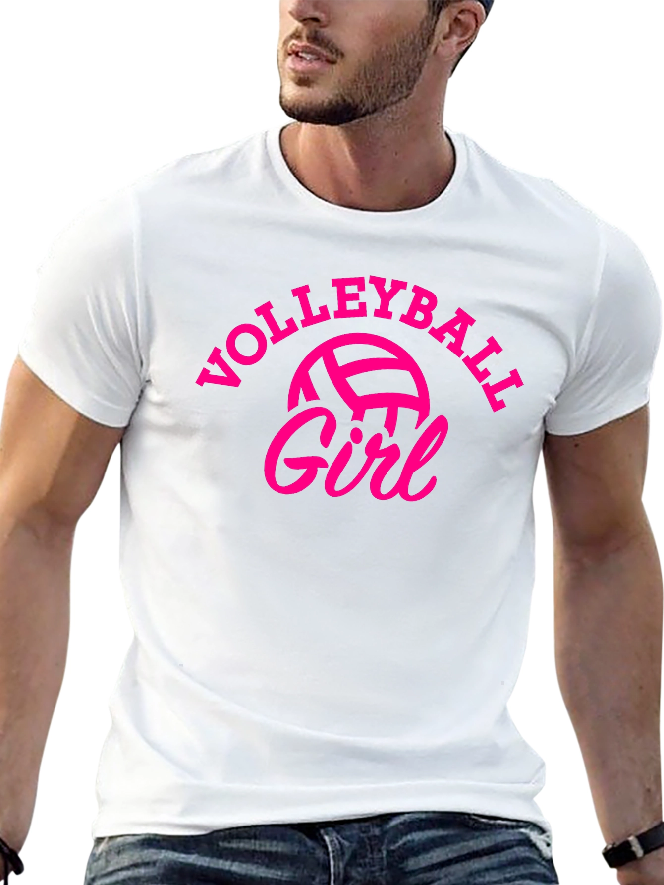Black Volleyball Girl Graphic T-Shirt - Sporty & Stylish view 13