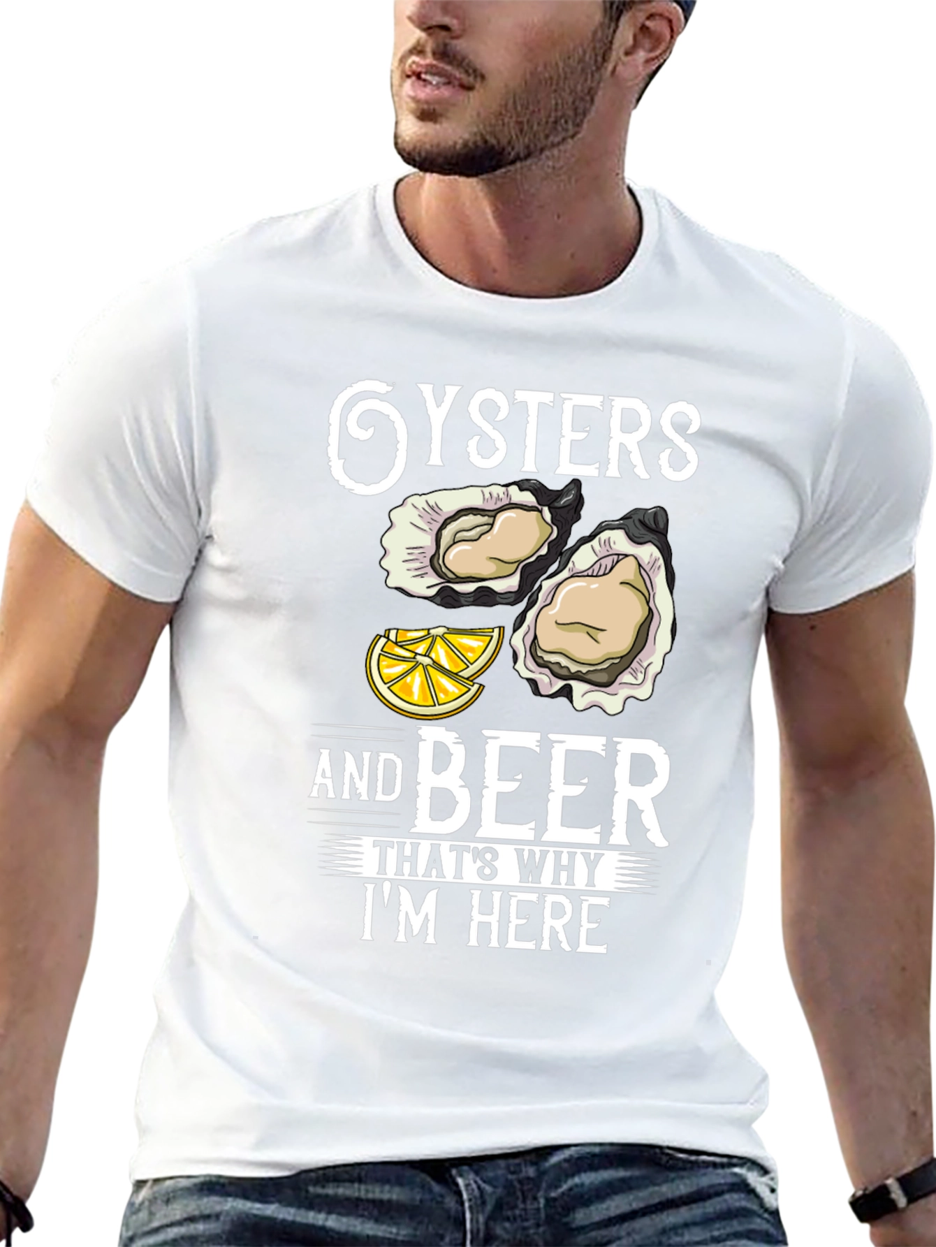Black Oysters and Beer Graphic T-Shirt view 13