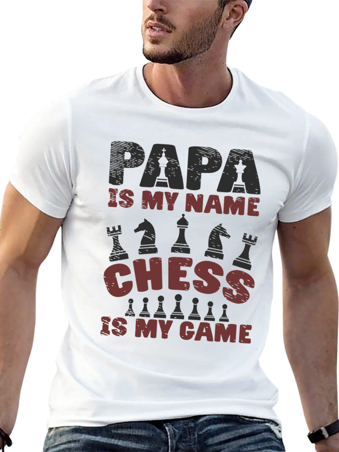 Papa Chess T-Shirt - Gift for Chess Lovers - 13