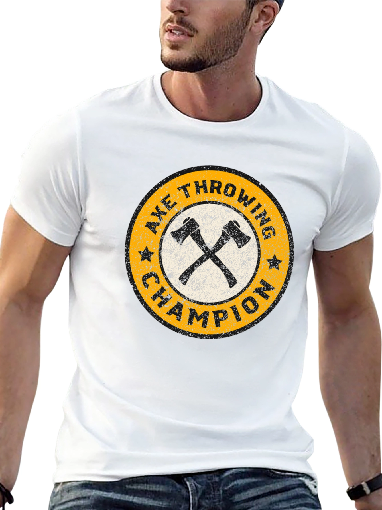 Black Axe Throwing Champion Graphic T-Shirt view 13