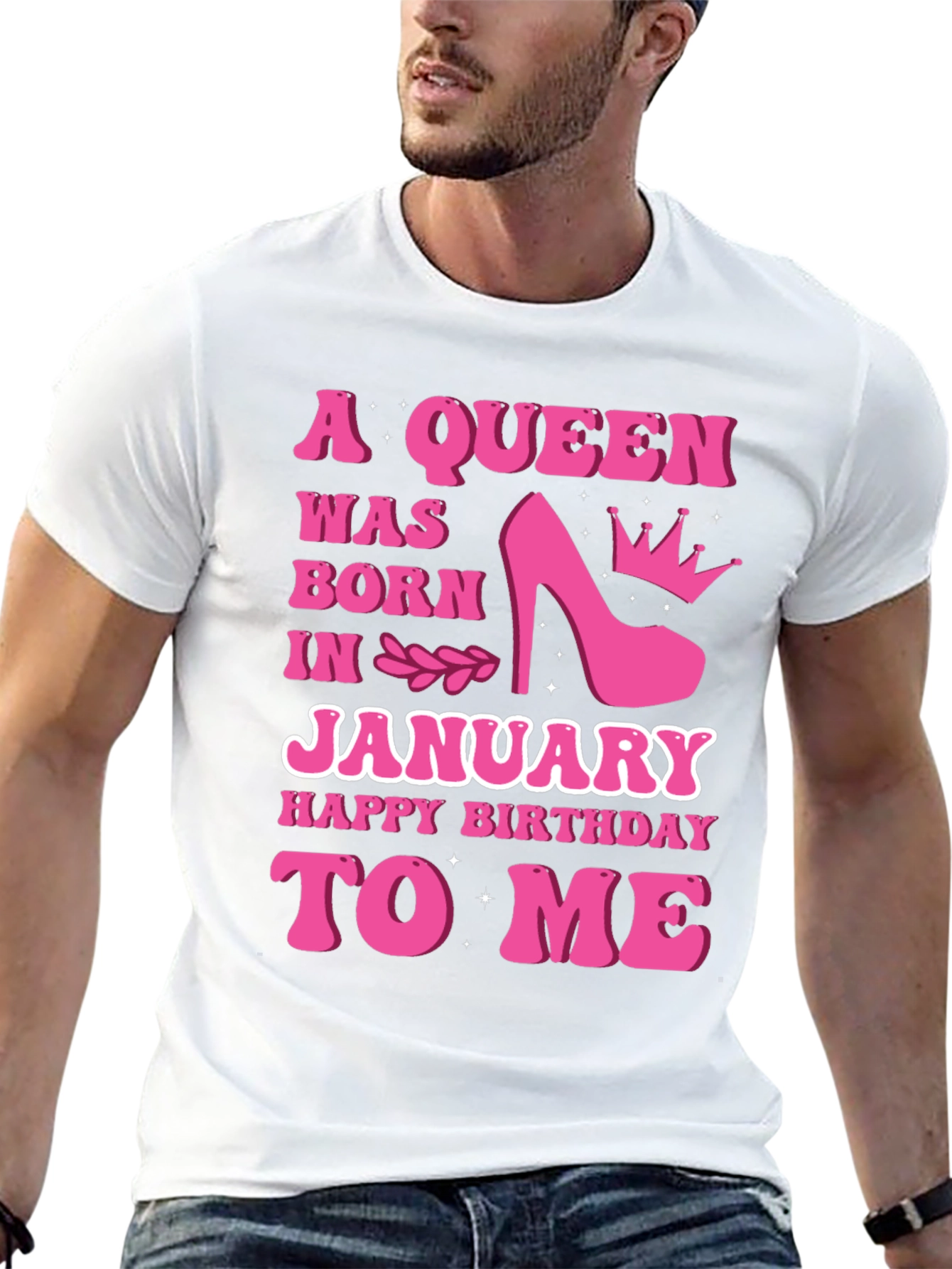 Black A Queen Was Born In January T-Shirt view 13