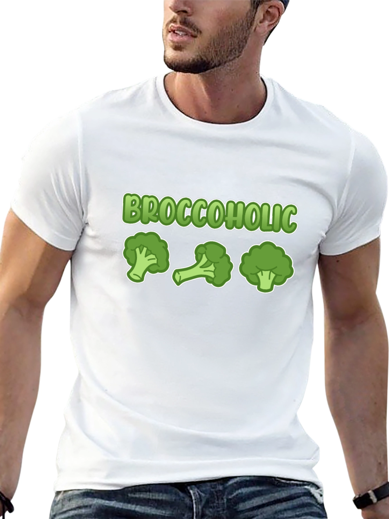 Black Broccoholic Funny Broccoli Lover T-Shirt view 13
