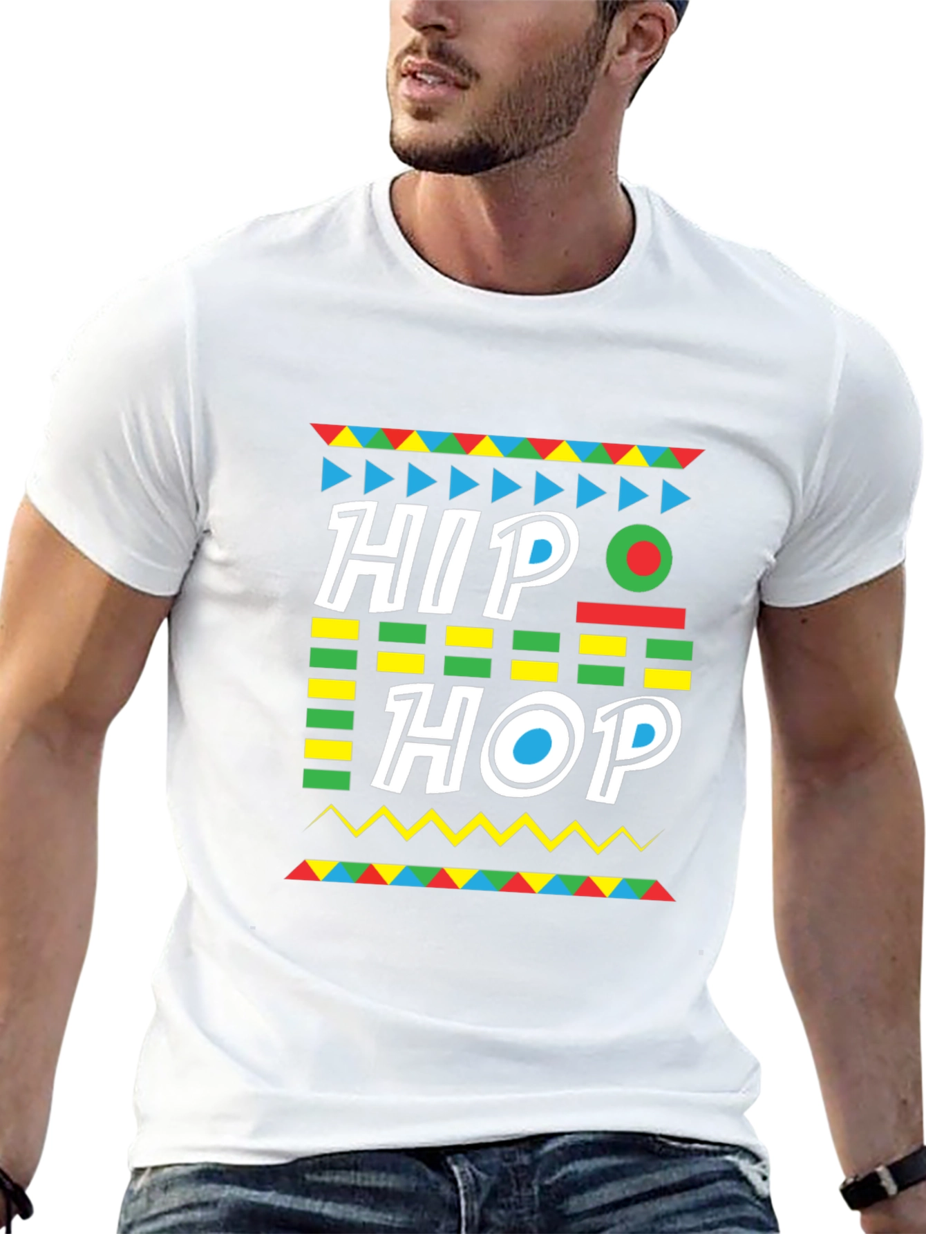 Black Hip Hop Graphic Print Black T-Shirt view 13