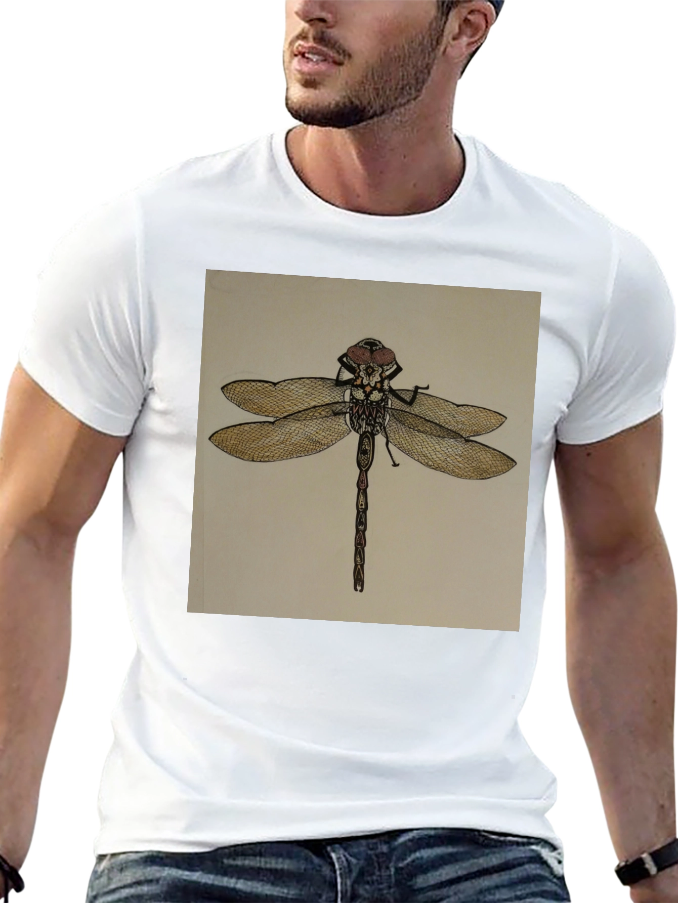 Black Dragonfly Graphic Tee - Unique Insect Design view 13