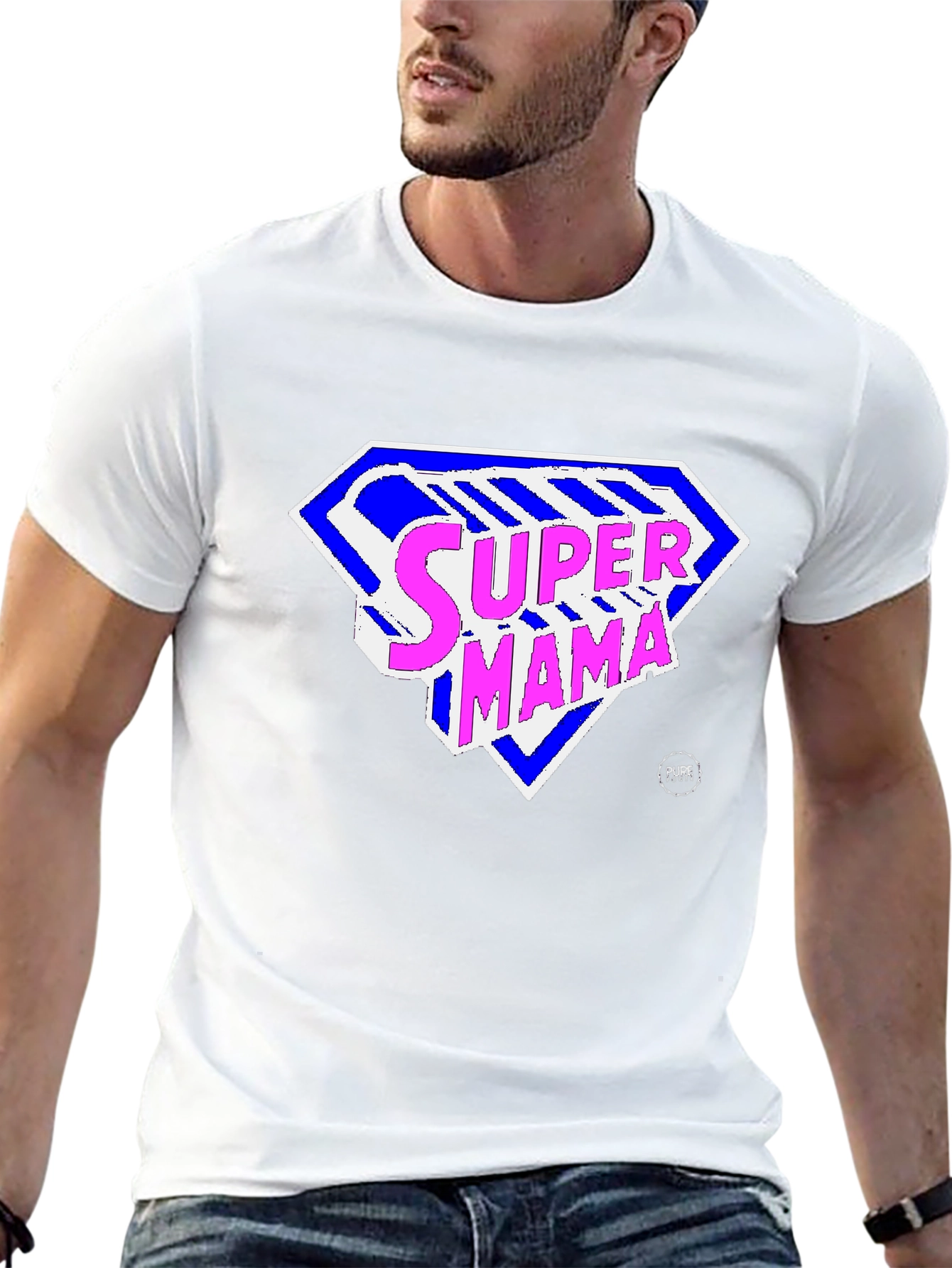 Black Super Mama Graphic Tee - Black T-Shirt for Moms view 13