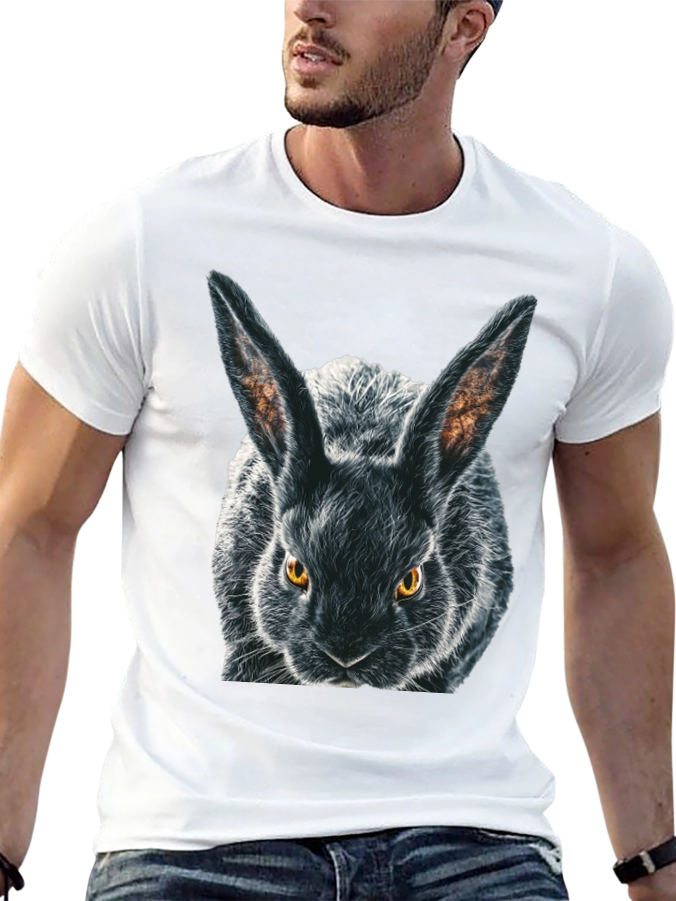 Black Black Rabbit Graphic T-Shirt - Men's Crew Neck view 13