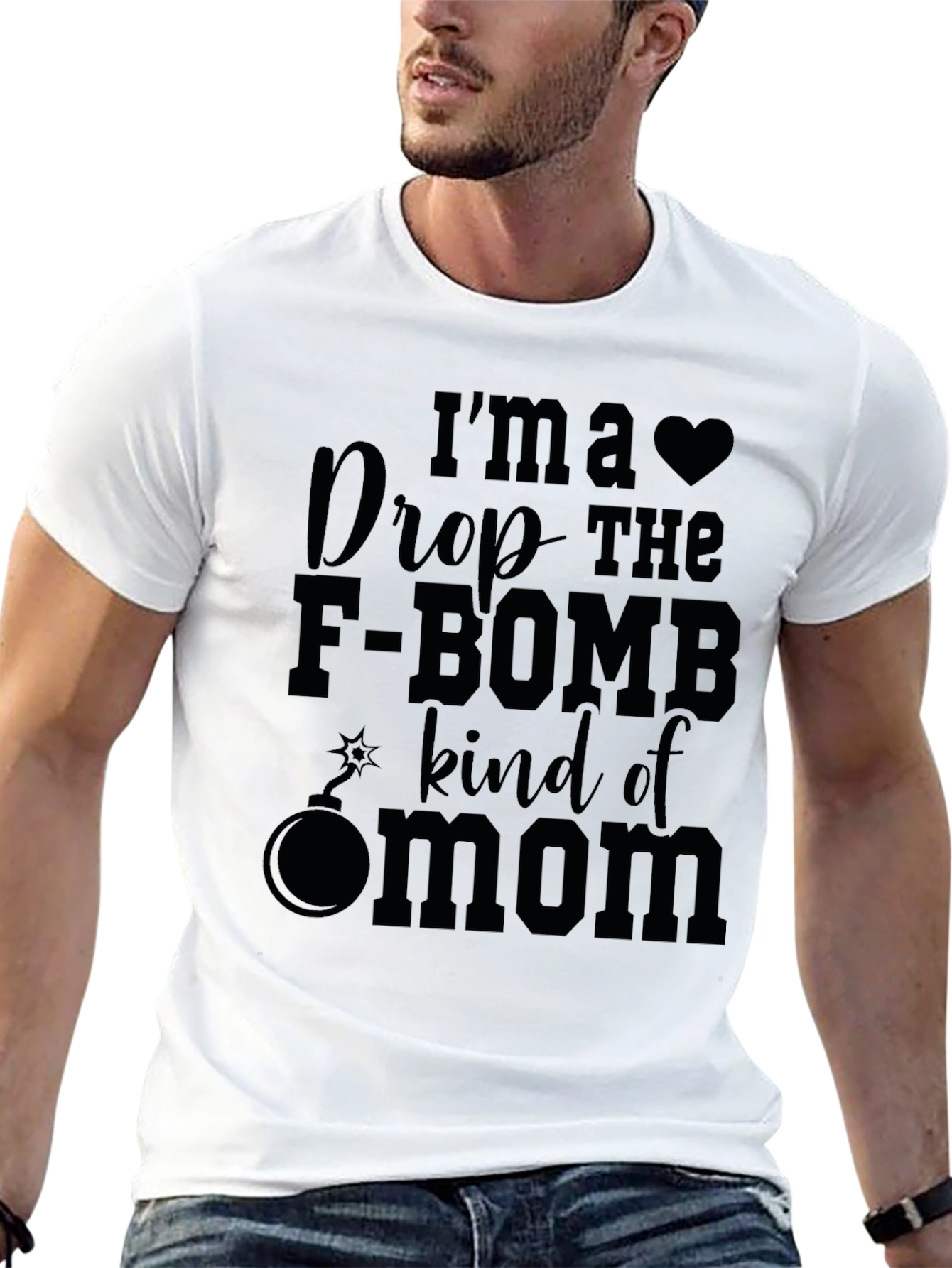 Black I'm a Drop the F-Bomb Kind of Mom Funny T-Shirt view 13