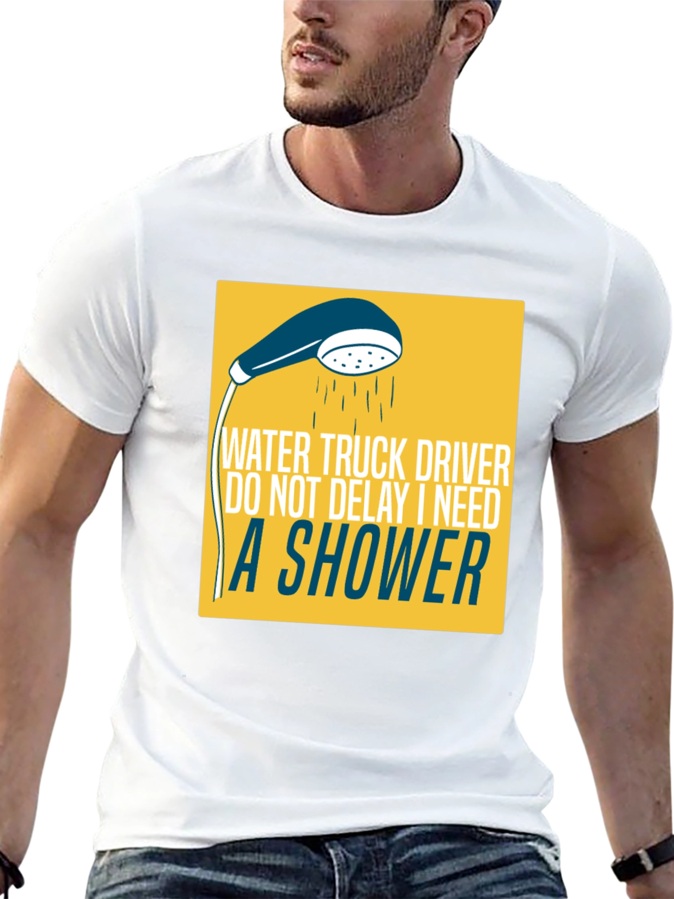Black Water Truck Driver Humor T-Shirt view 13
