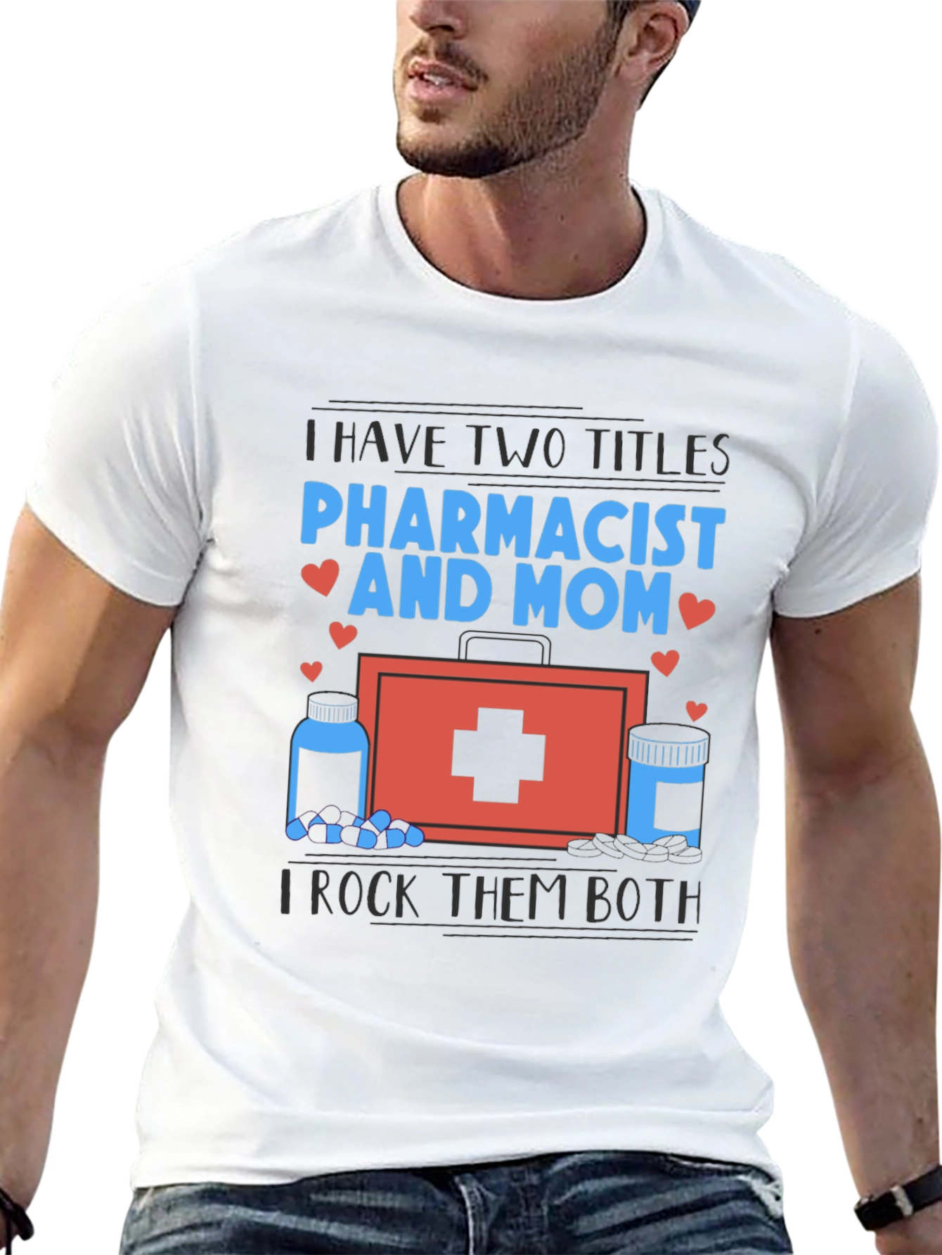 Black Pharmacist Mom T-Shirt - I Rock Them Both view 13