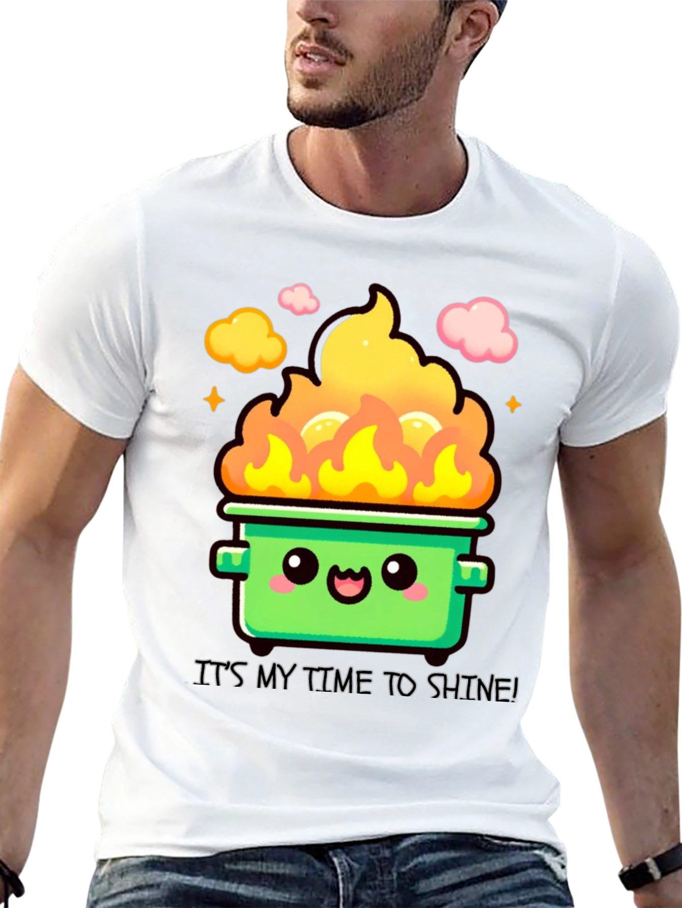 Black Dumpster Fire Time to Shine T-Shirt view 13