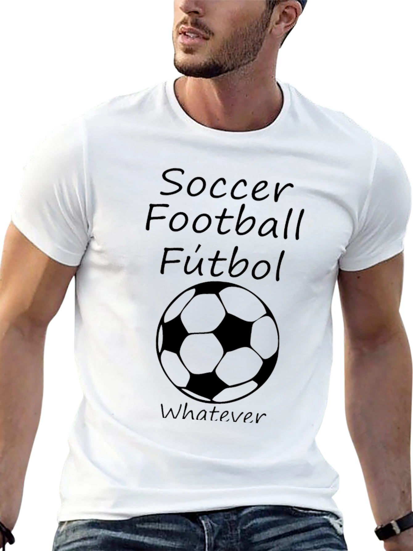 Black Soccer Football Fútbal T-Shirt view 13