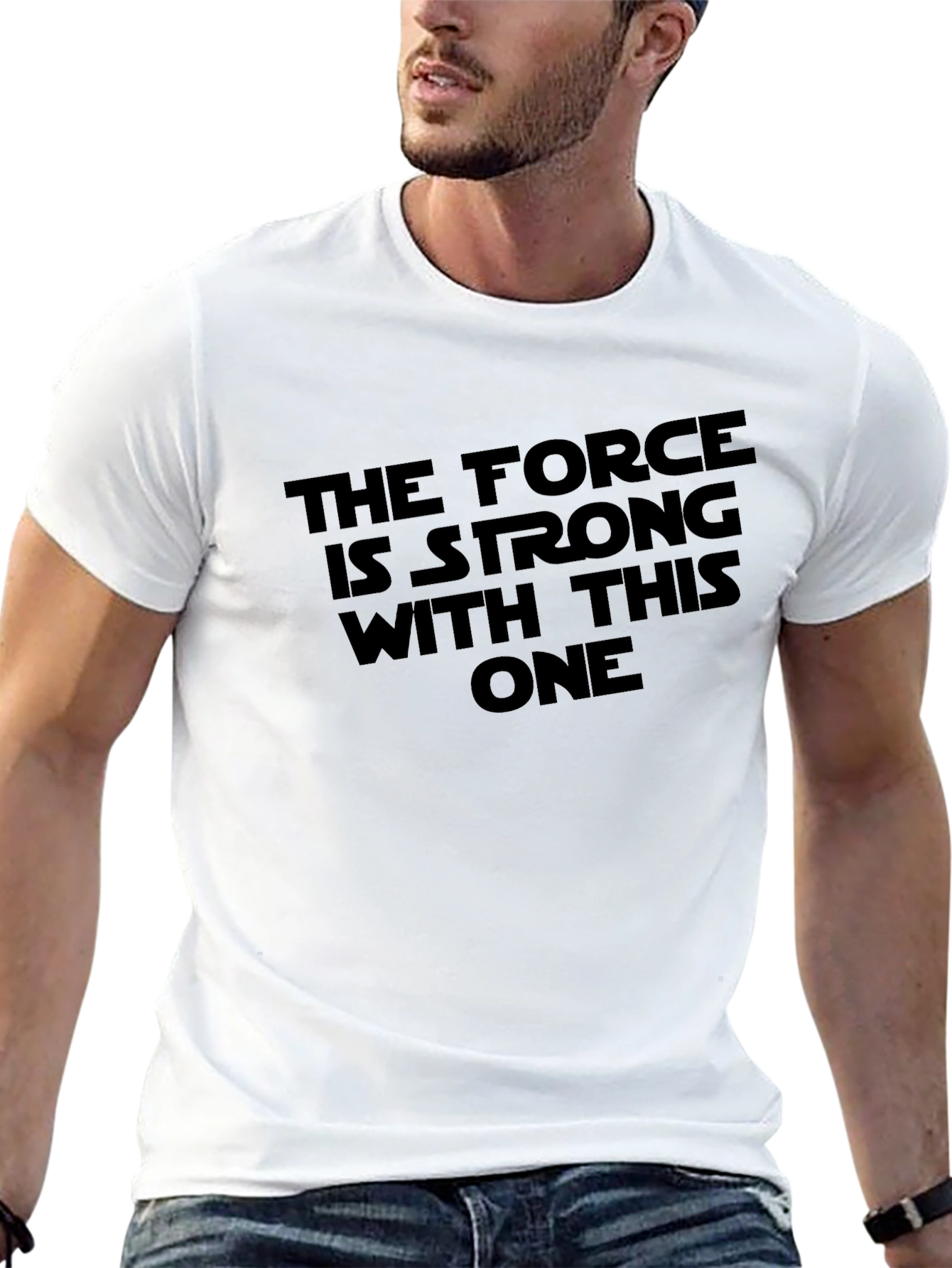 Black Force Is Strong Graphic T-Shirt - Black view 13