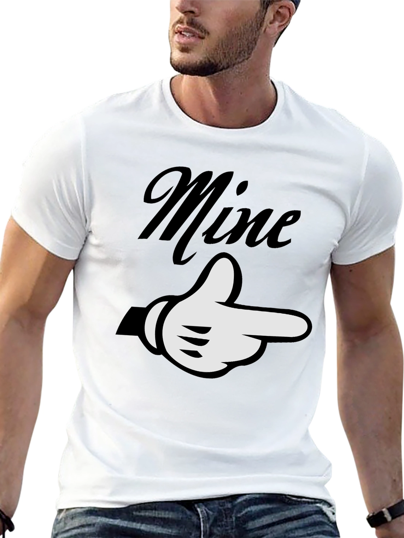 Black Mine Pointing Hand Graphic Tee - Unisex Soft Cotton view 13
