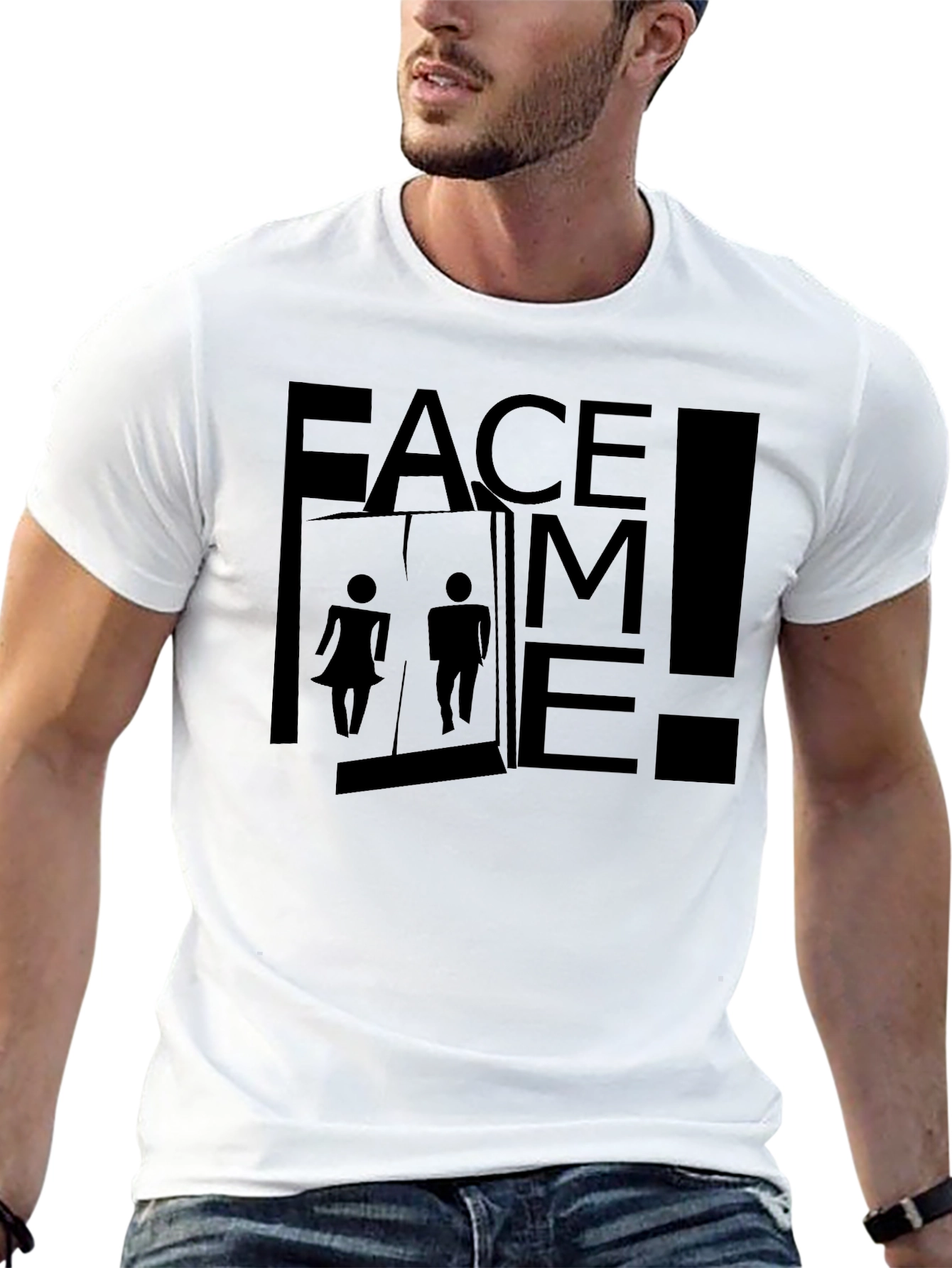 Black Face Me! Funny Bathroom Humor T-Shirt view 13