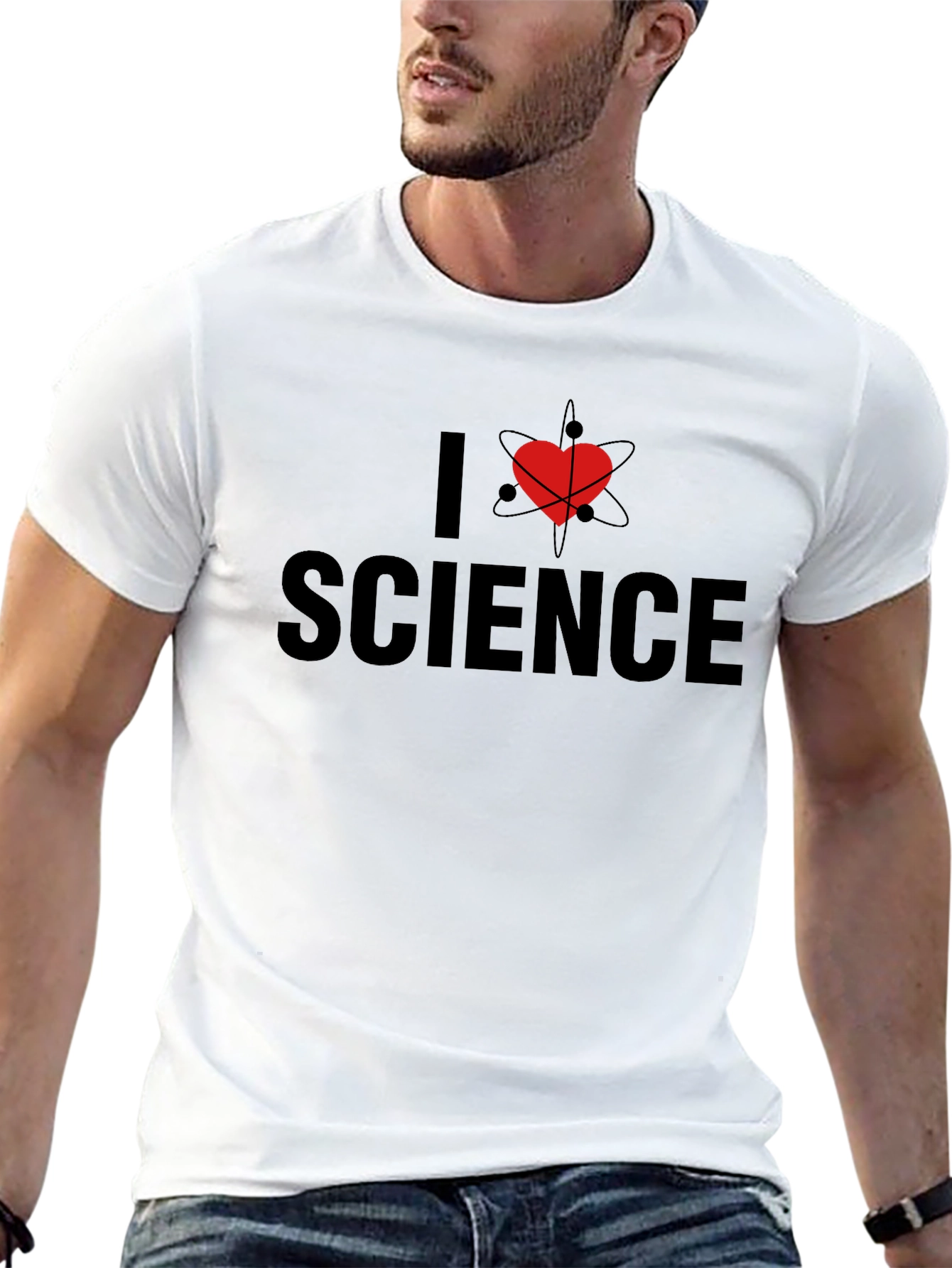 Black I Heart Science Graphic T-Shirt - Black view 13
