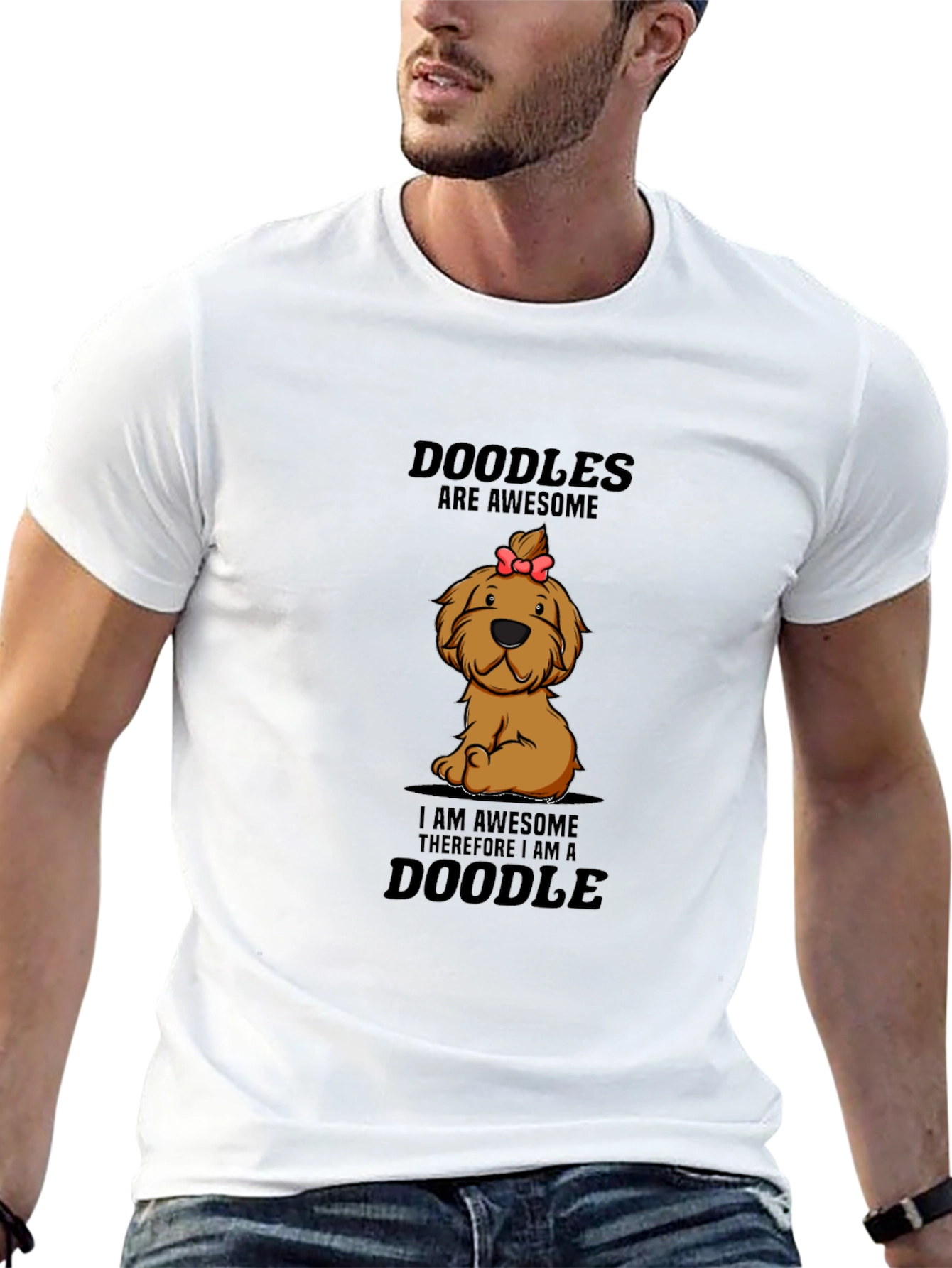 Black Doodles Are Awesome T-Shirt view 13