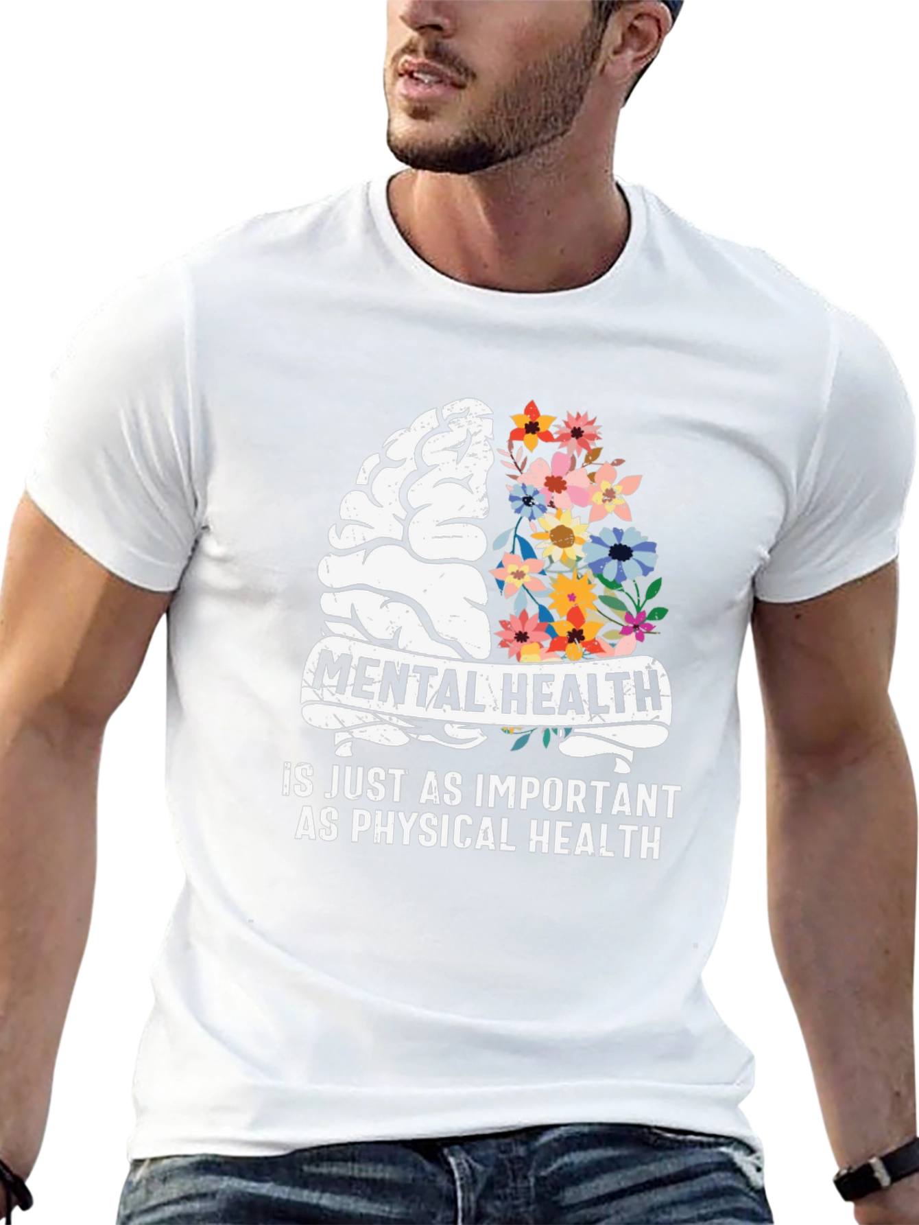 Black Mental Health Awareness Graphic Tee view 13