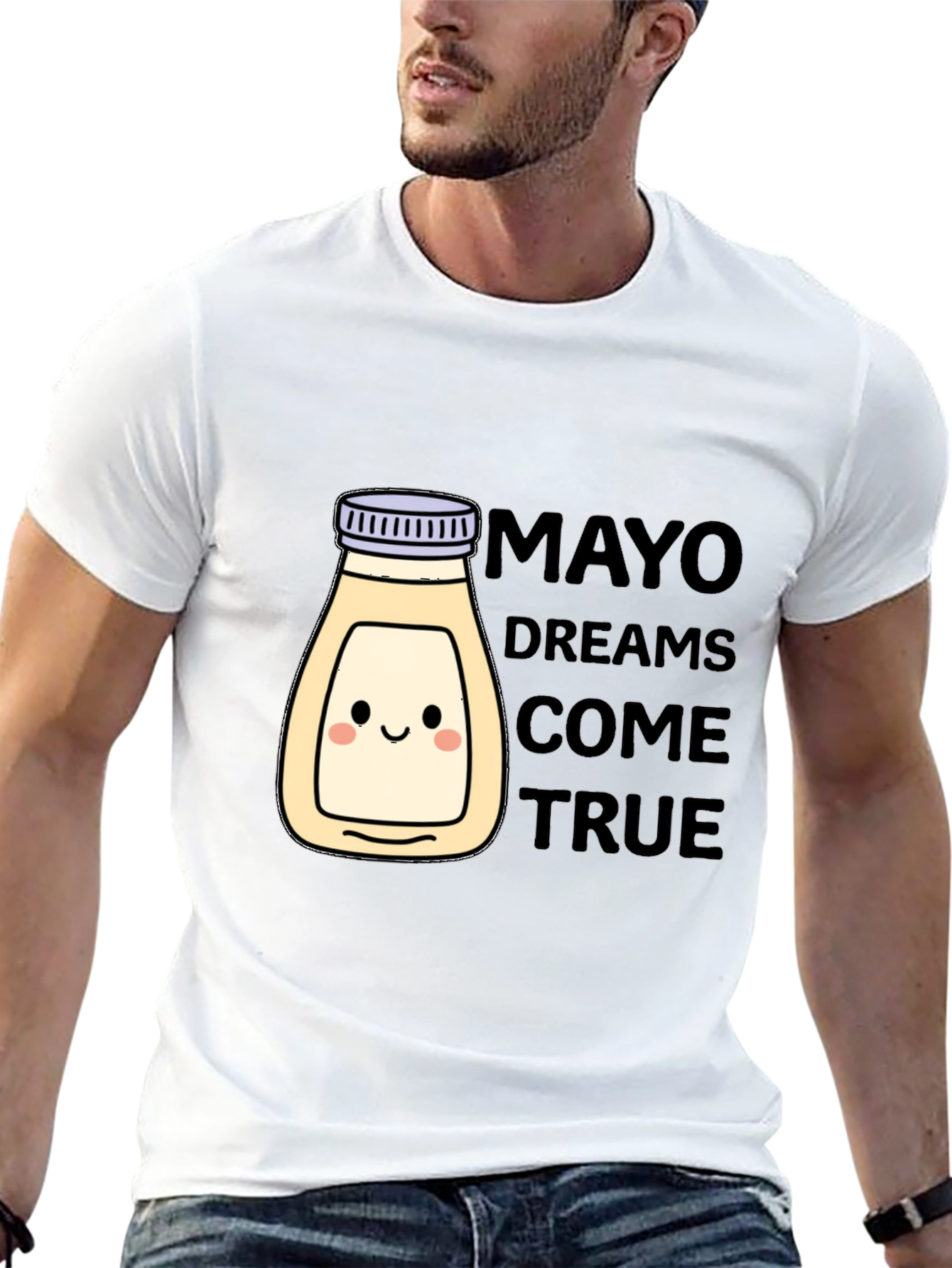 Black Mayonnaise Dreams T-Shirt - Black Crew Neck Graphic Tee view 13