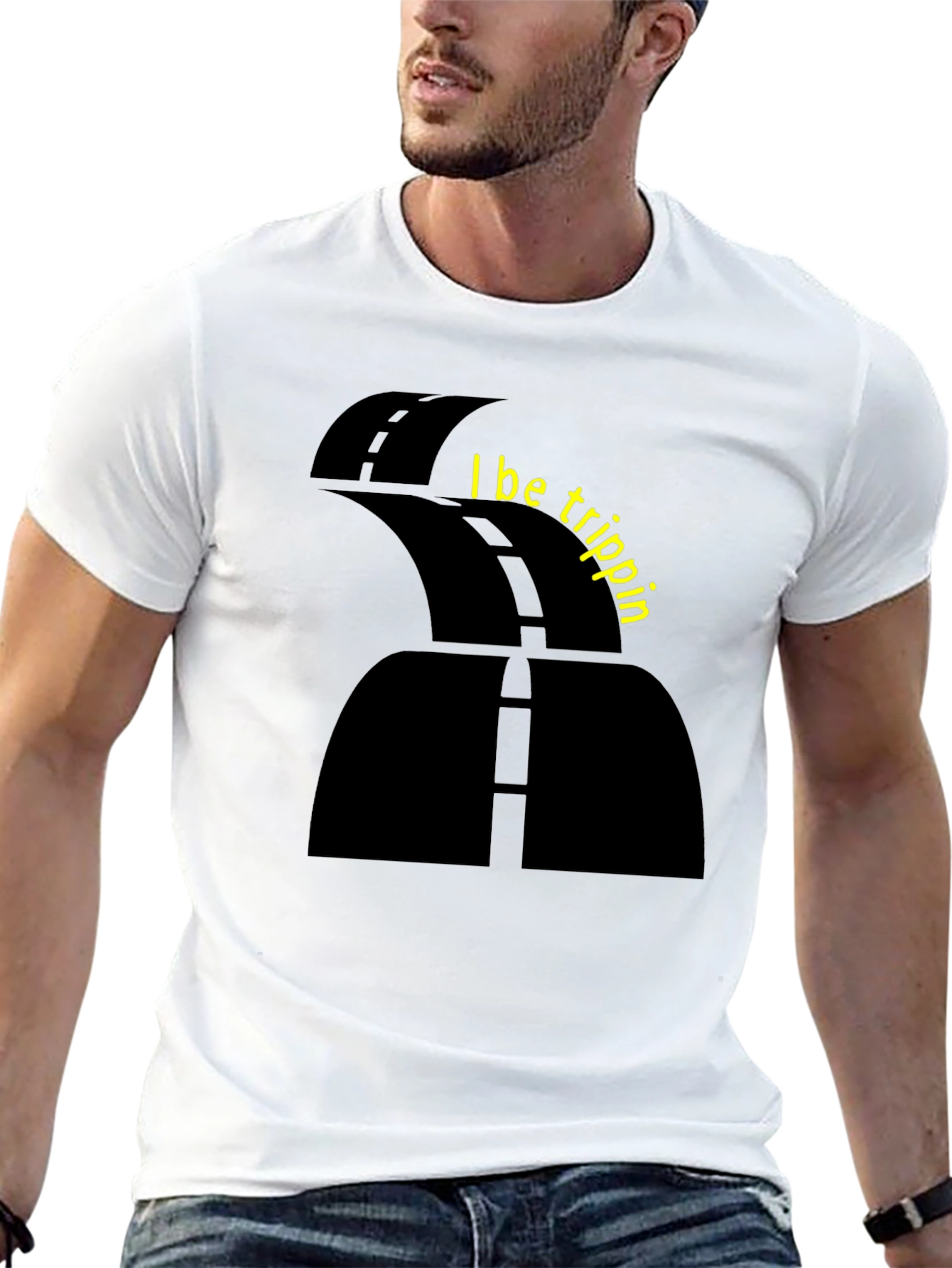 Black I Be Trippin' Black Graphic Tee view 13