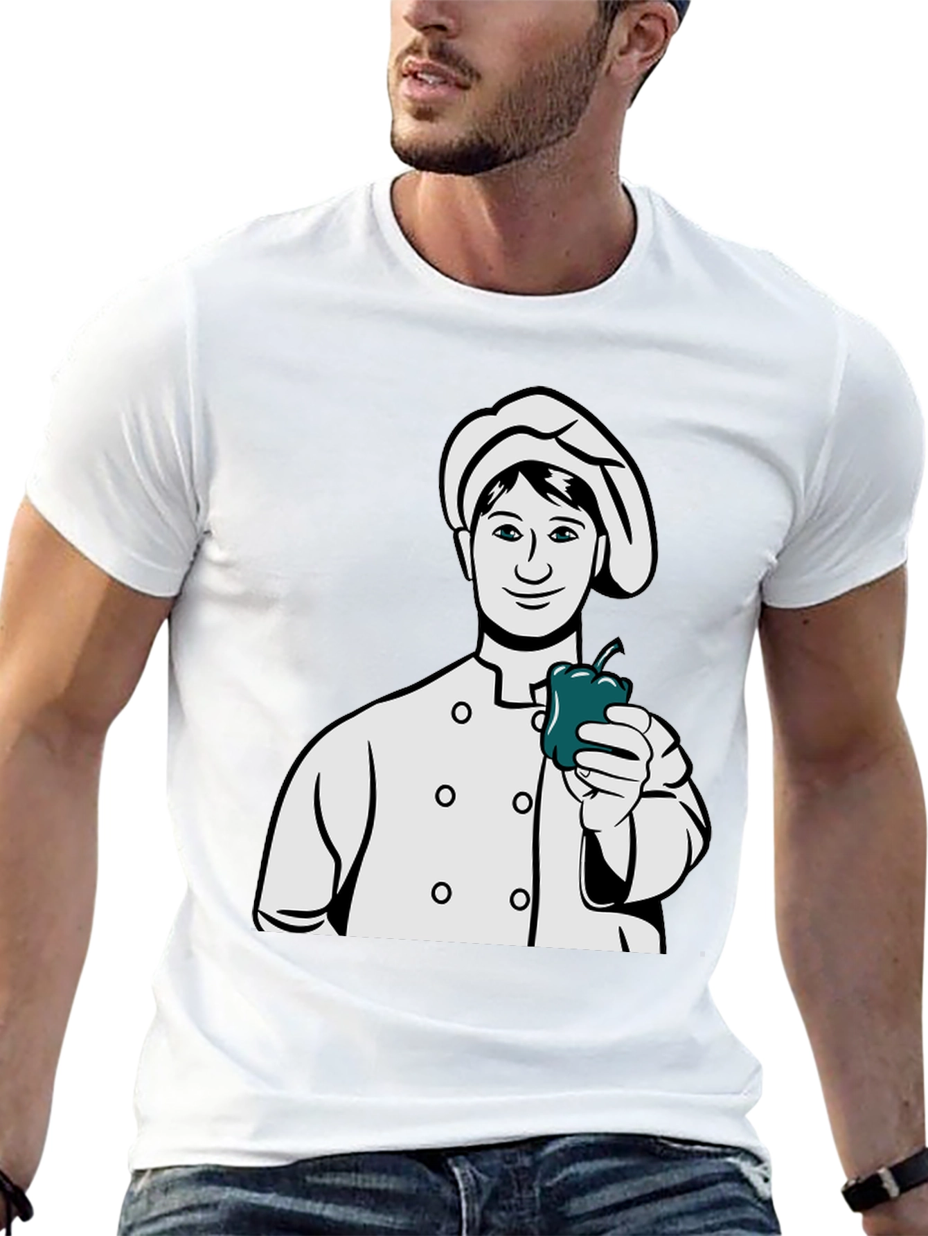 Black Chef Pepper Graphic T-Shirt view 13